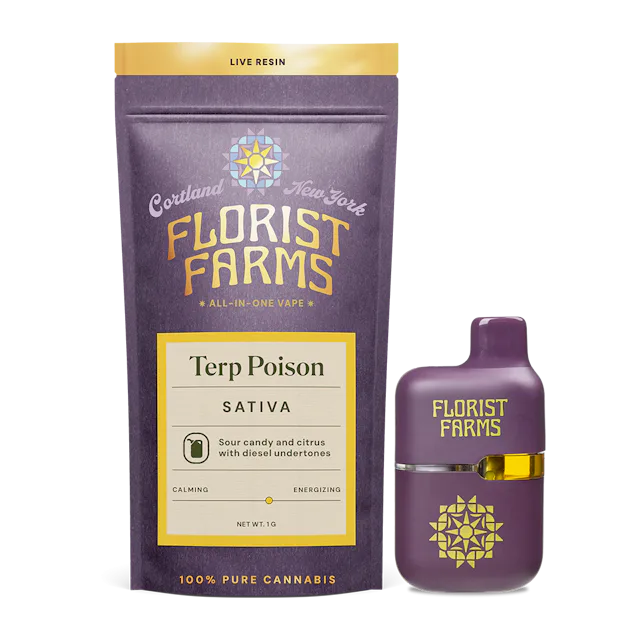 Florist Farms | Vape | 1g AIO Tank | Live Resin Terp Poison