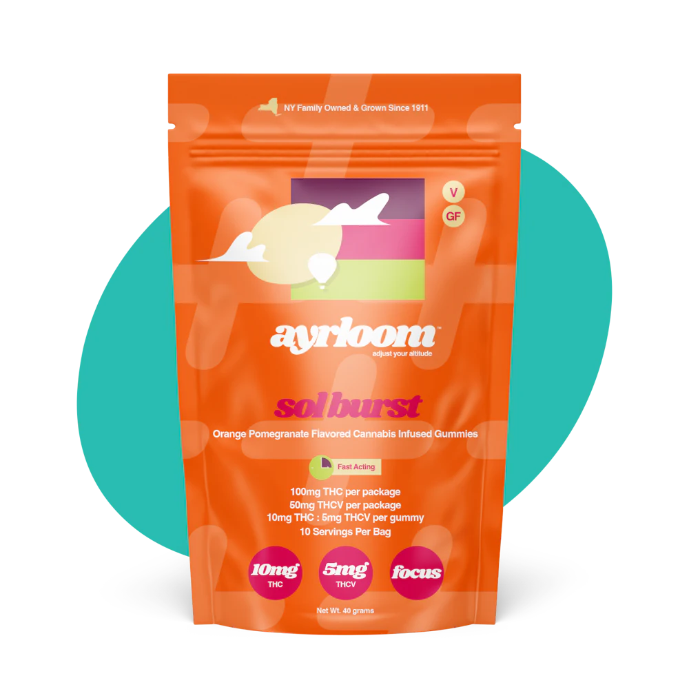 Gummies · 10mg 10pk ( 10THC:5THCV) · Sol Burst by ayrloom