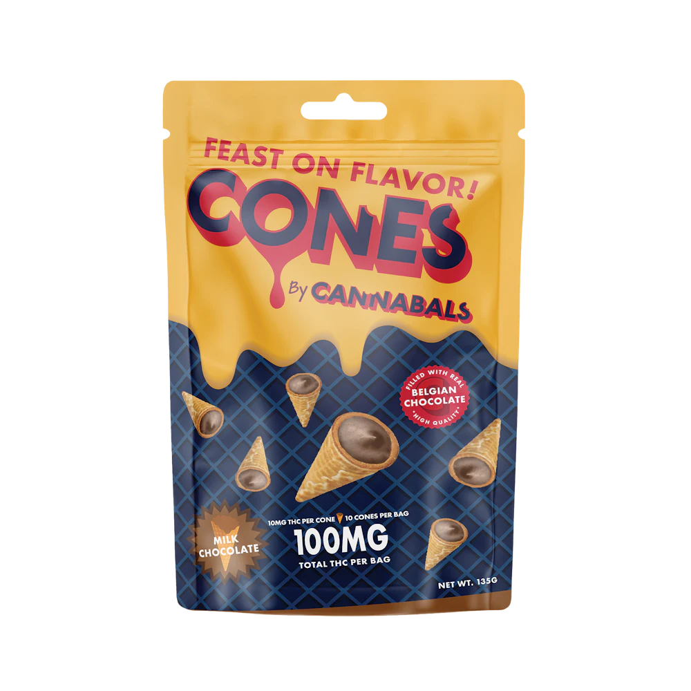 Cones · 100mg · Milk Chocolate by Cannabals