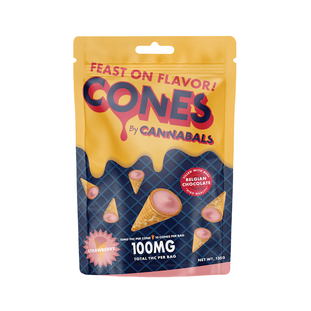 Cones · 100mg · Strawberry Chocolate by Cannabals