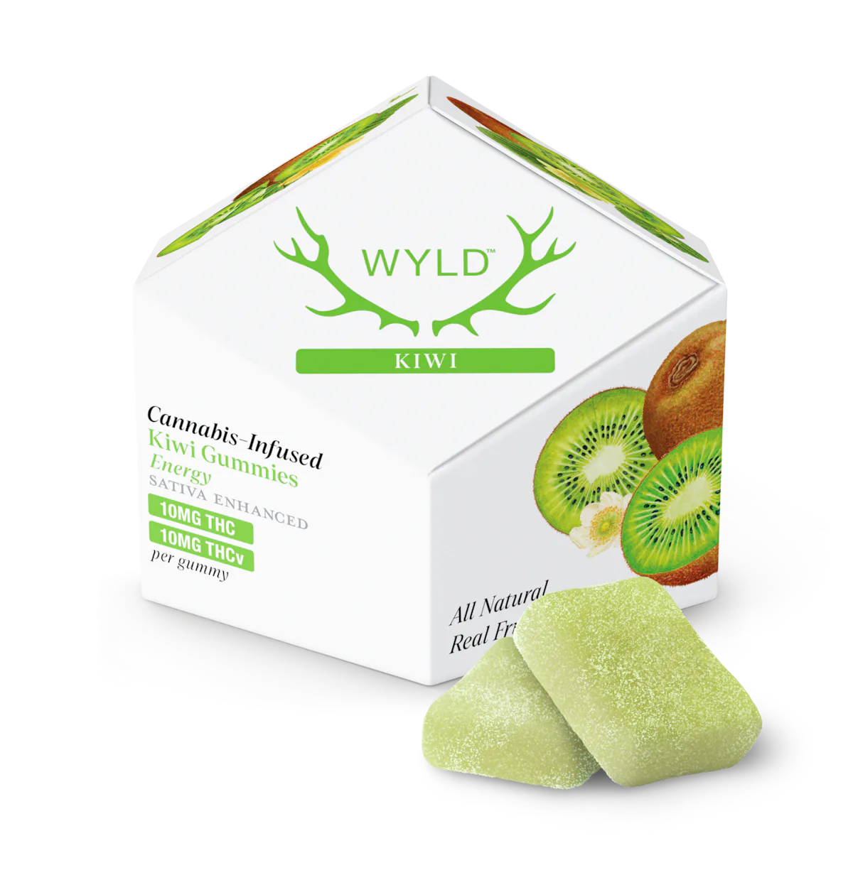 WYLD | Gummy | 10pk | 100mg | Energy Kiwi 1:1 (THC:THCV)