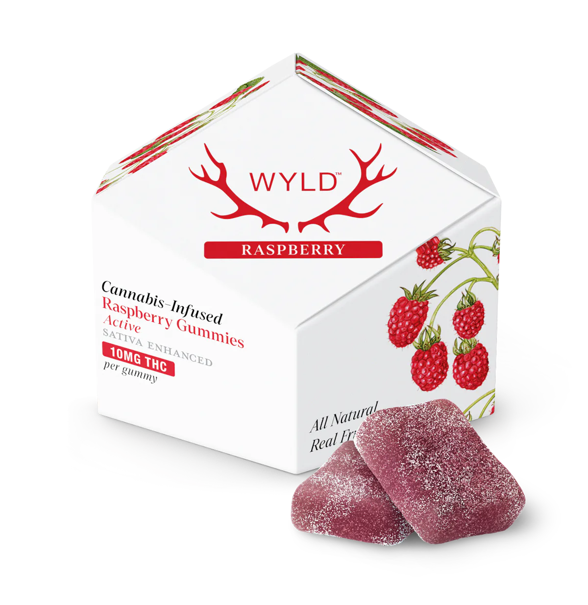 WYLD | Gummy | 10pk | 100mg | Active Raspberry