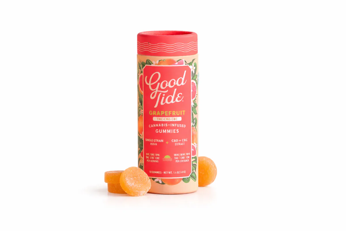 Good Tide | Gummy | 10pk | THC:CBD:CBC | Rosin BLISSFUL Grapefruit