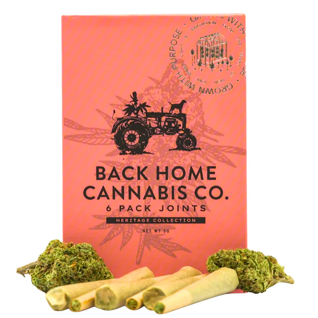 Back Home Cannabis | Preroll | 6pk | 3g | Panama Red