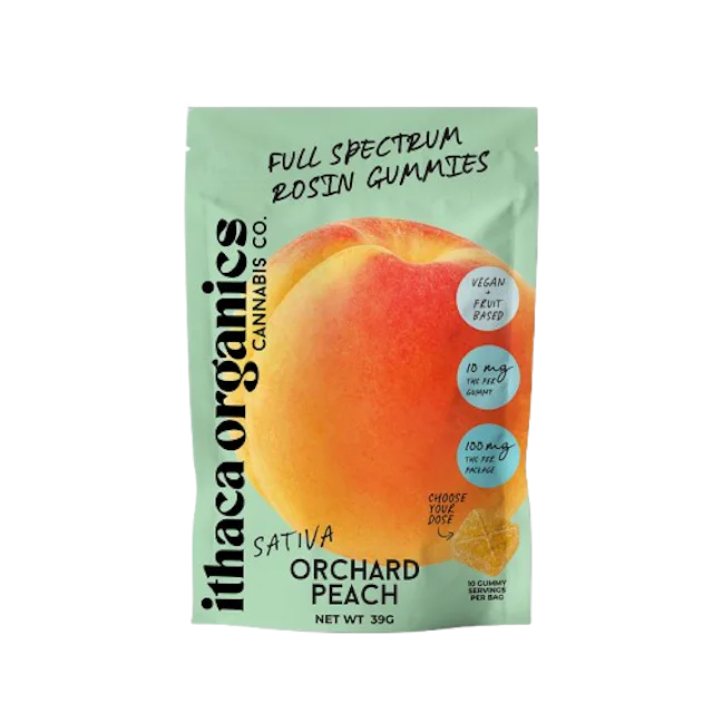 Ithaca Organics | Gummy | 10pk | 100mg | Rosin Orchard Peach