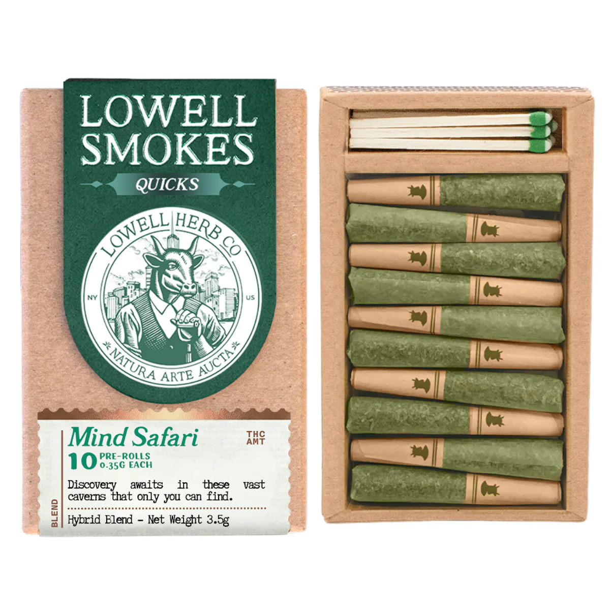 Lowell | Preroll | 10pk | 3.5g | Mind Safari