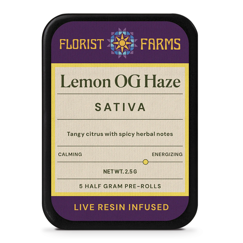 Pack (Infused) · 0.5g 5pk  Lemon OG Haze by Florist Farms