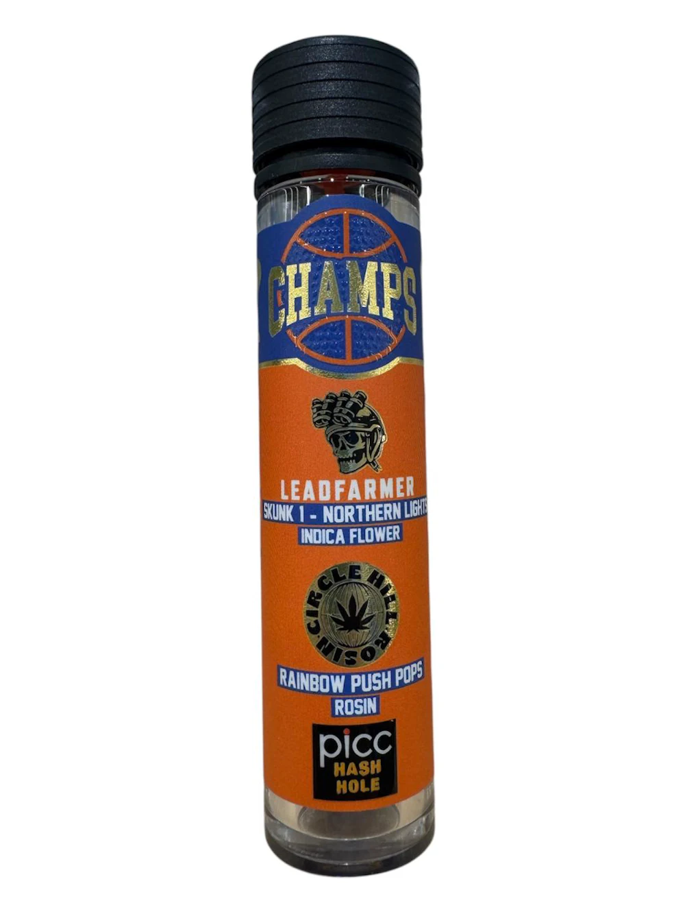 Single (Infused) · 1g · Skunk 1 - Northern Lights x Rainbow Push Pop Rosin Hash Hole by Champs