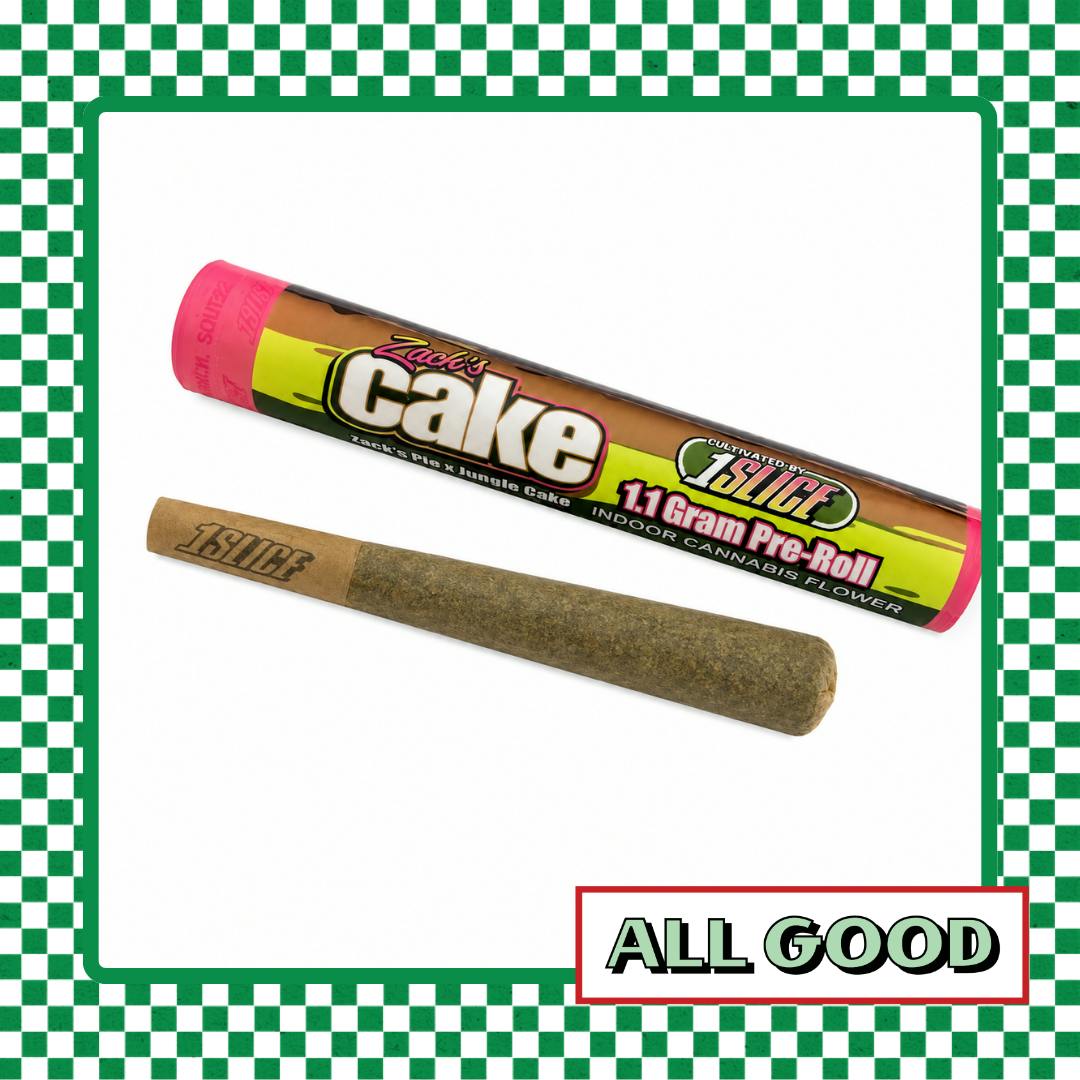 1Slice | Zack’s Cake | Pre-Roll | IndHyb | 1.1g