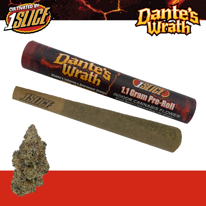 1Slice | Dante’s Wrath | Pre-Roll | IndHyb | 1.1g
