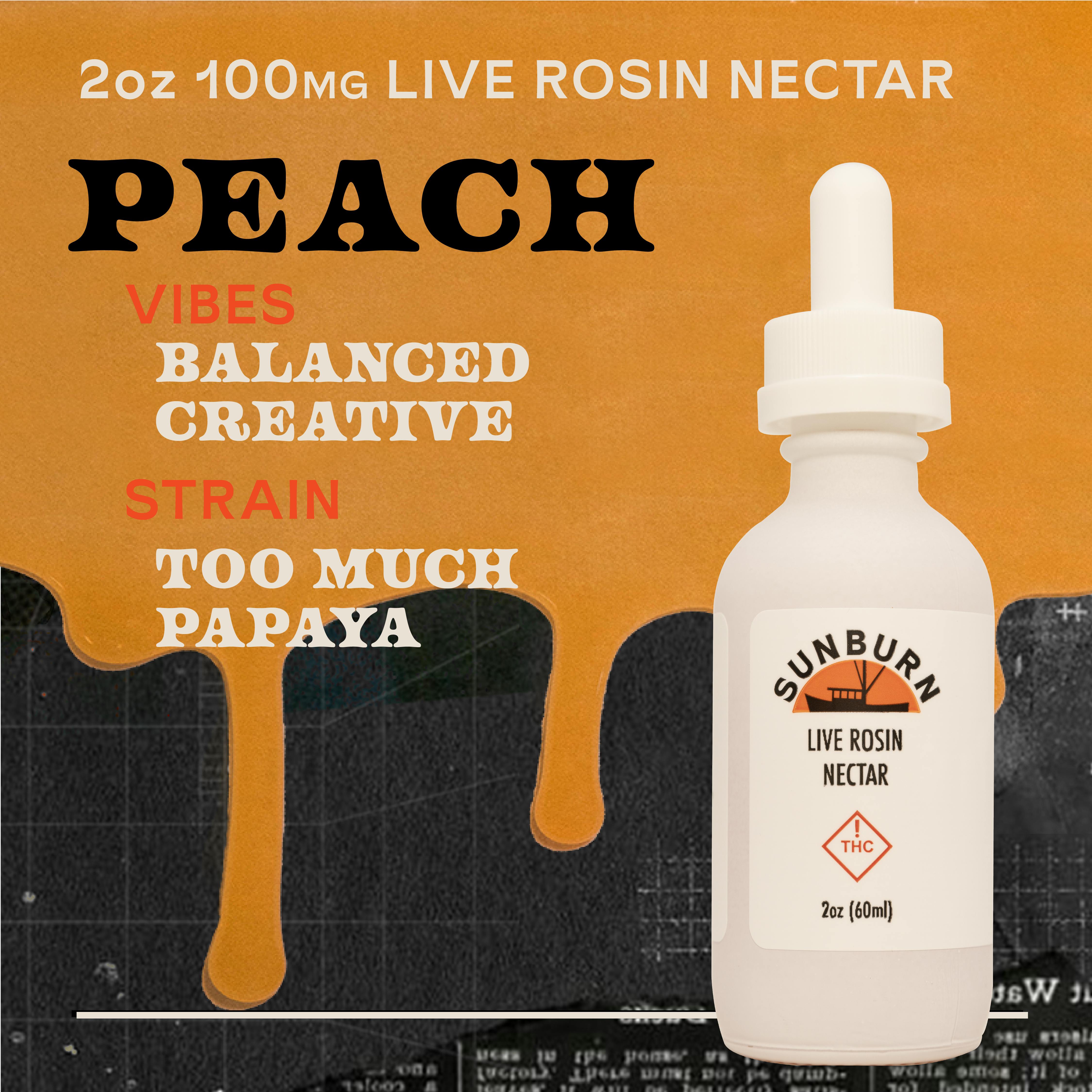Nectar 100mg 2oz Peach Too Much Papaya - 