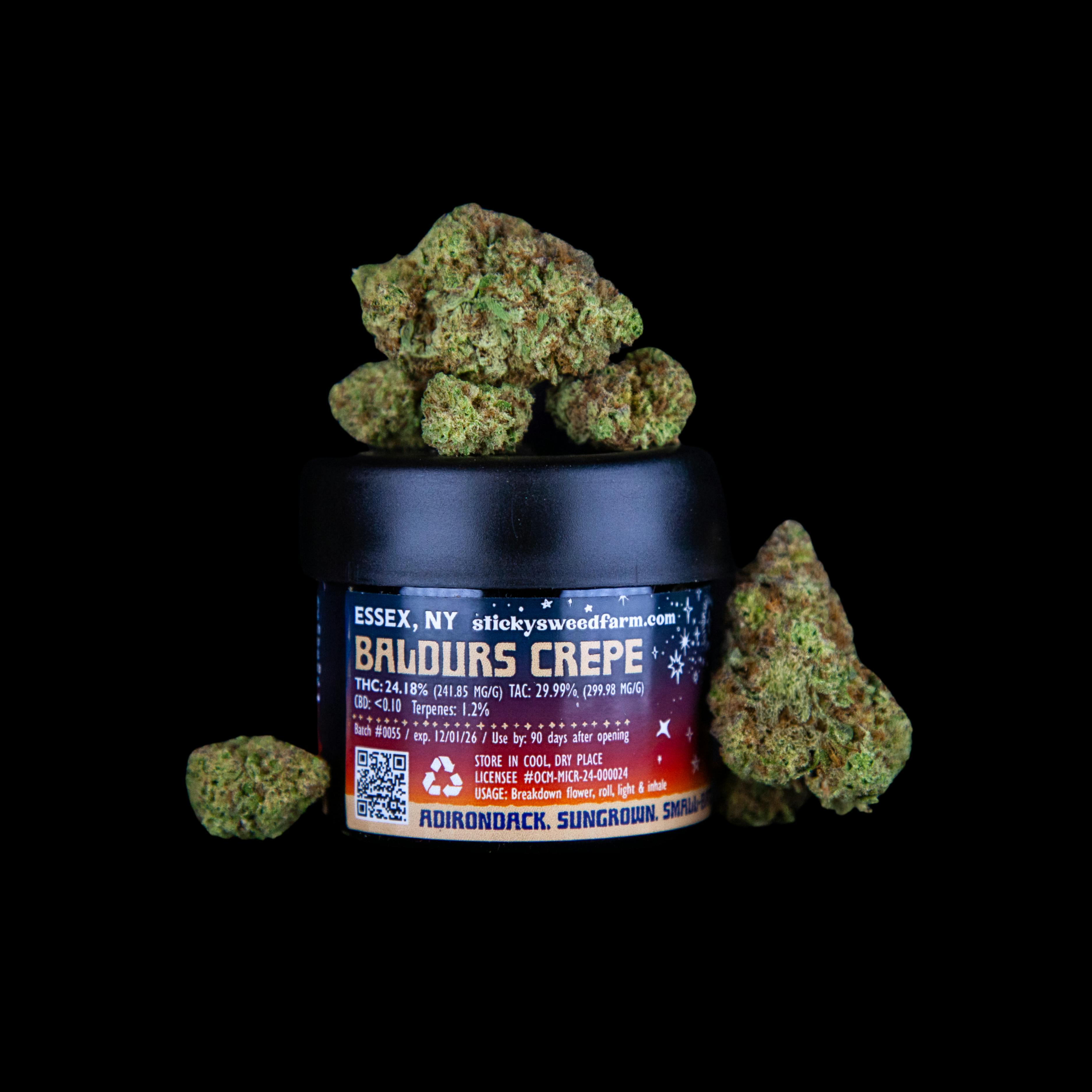 Sticky’s Weed | Baldurs Crepe | Flower | Sativa | 3.5g