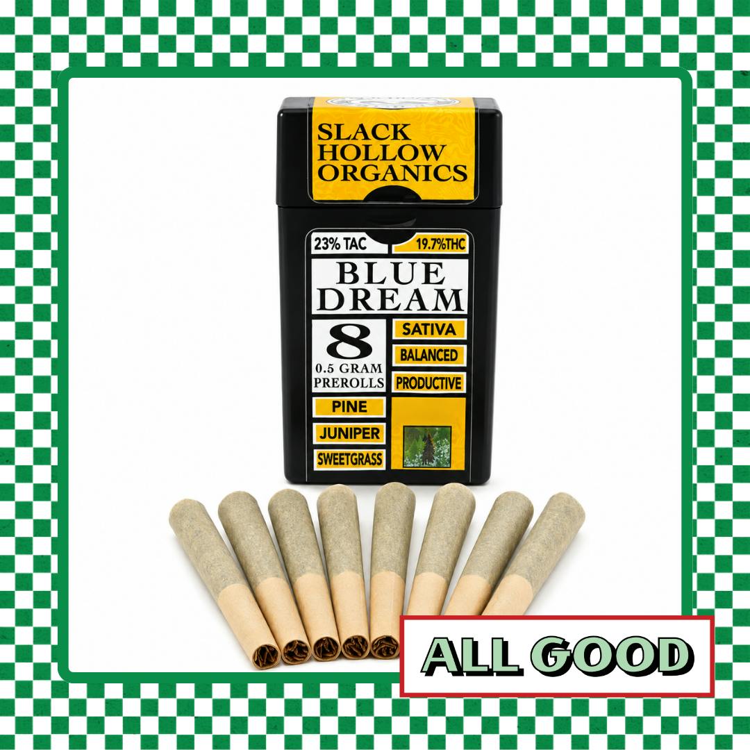 Slack Hollow | Blue Dream | 8pk Preroll | SatHyb | 4g