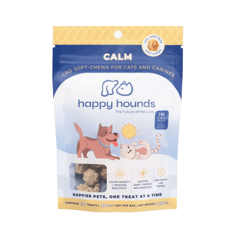 Happy Hounds | CBD Pet Chews | Calm | Peanut Butter Flavor | 150mg