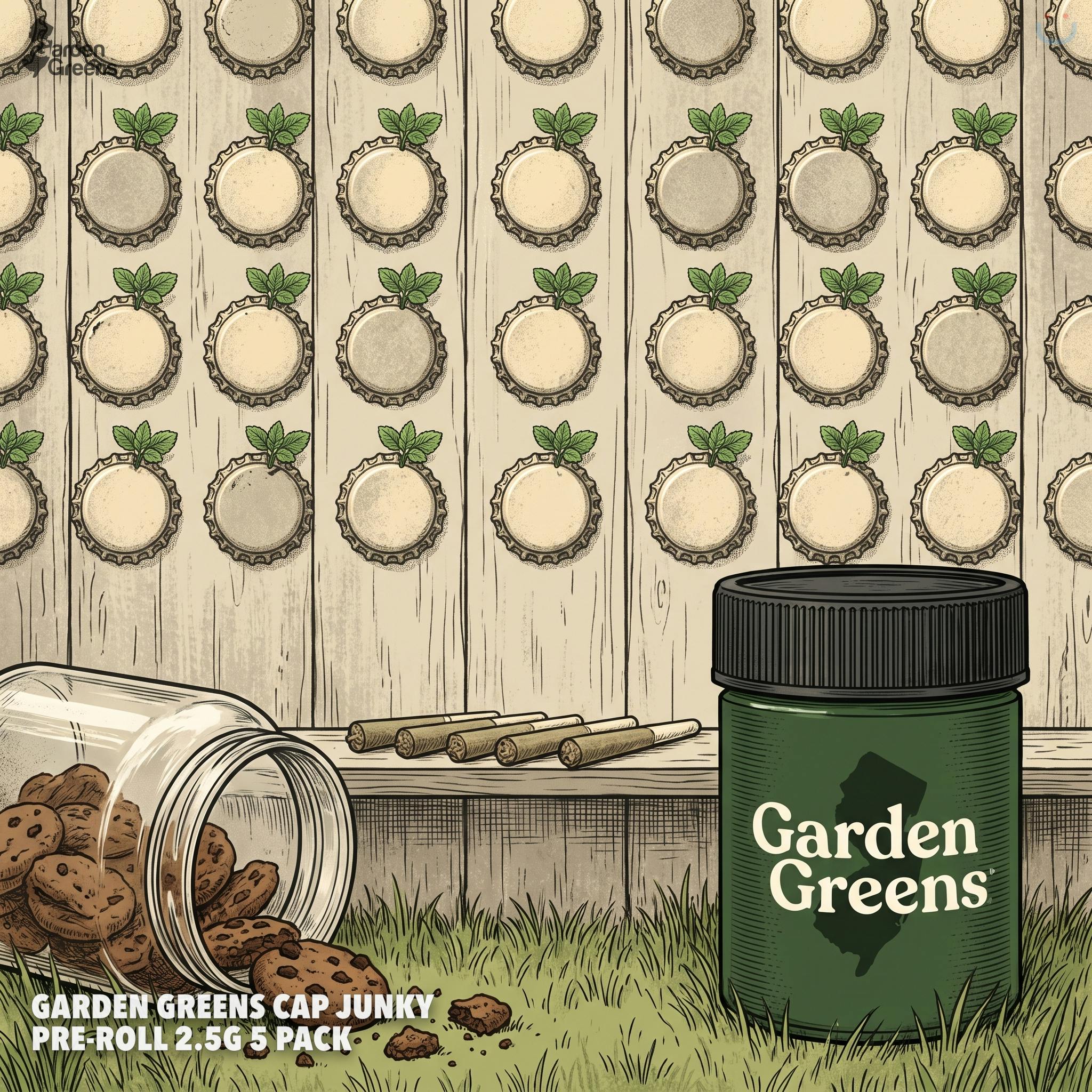 Garden Greens Cap Junky Pre-roll 2.5G 5 Pack