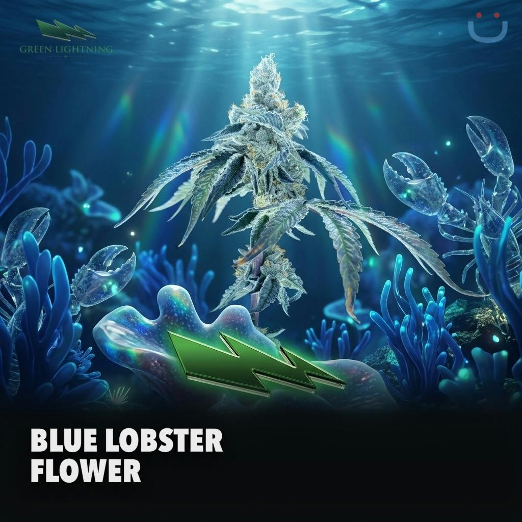 Green Lightning Blue Lobster Flower 3.5G