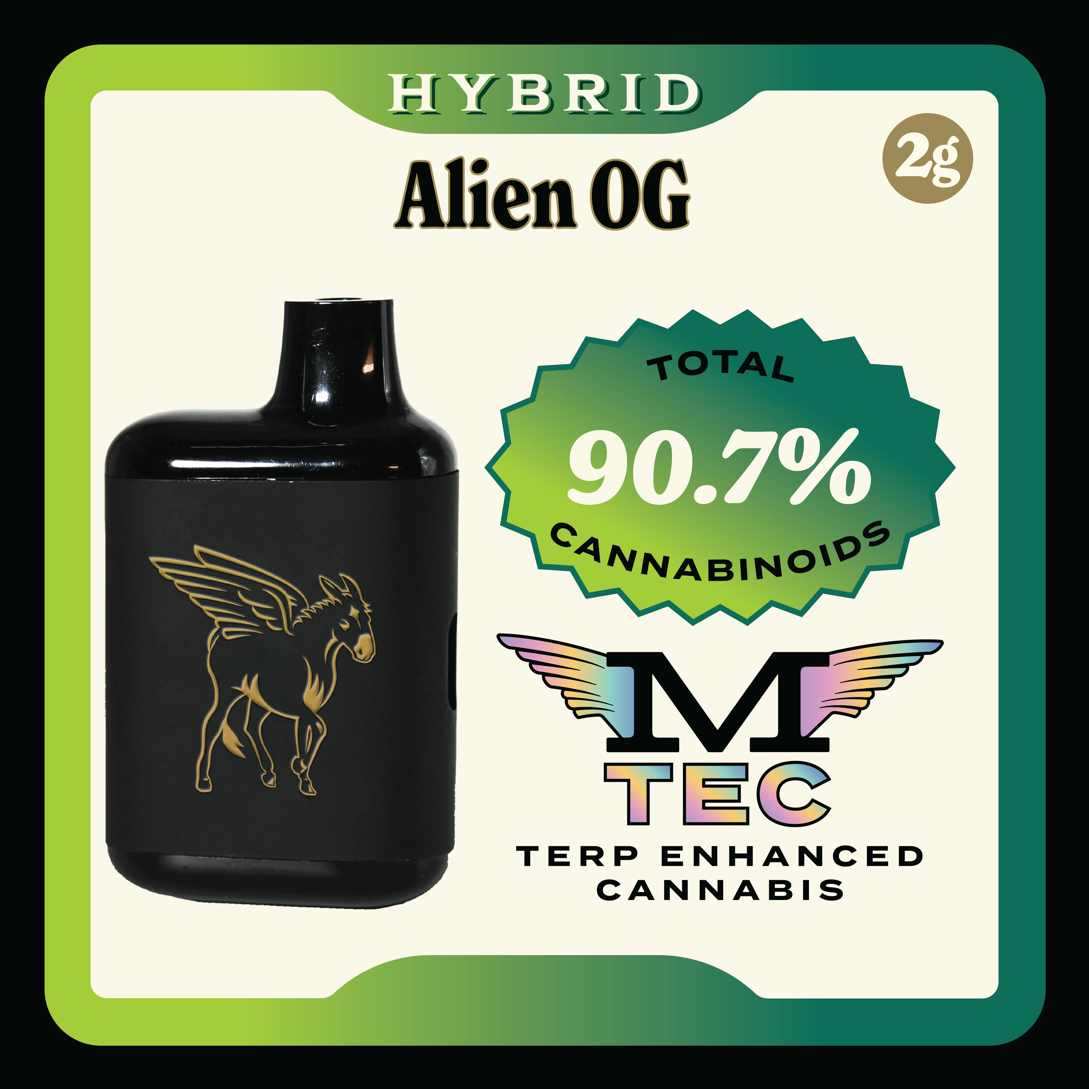 Mule Extracts Dank Tank Alien OG Disposable Vape 2G