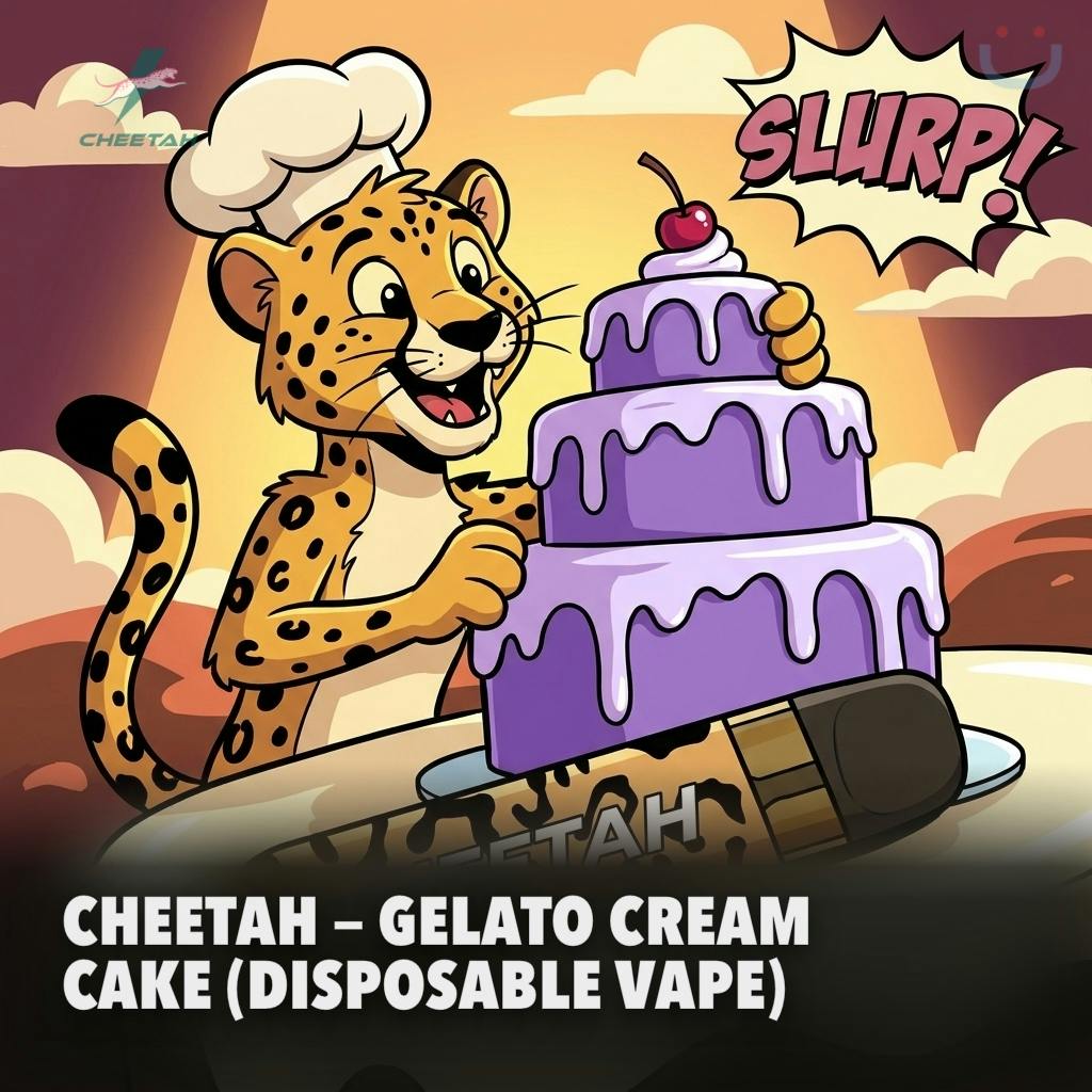 Cheetah Gelato Cream Cake Live Resin Disposable - 1 G