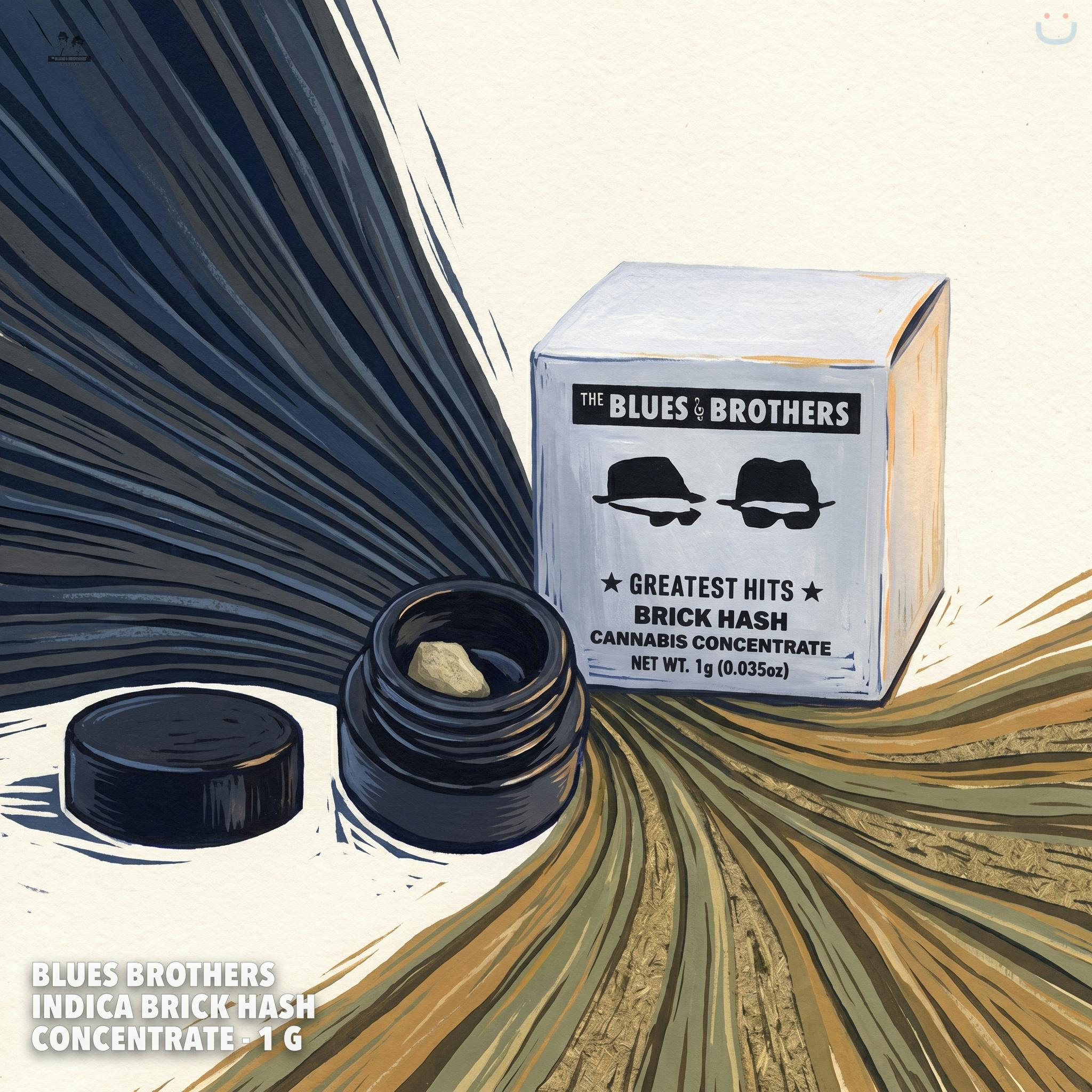 Blues Brothers Indica Brick Hash Concentrate - 1 G