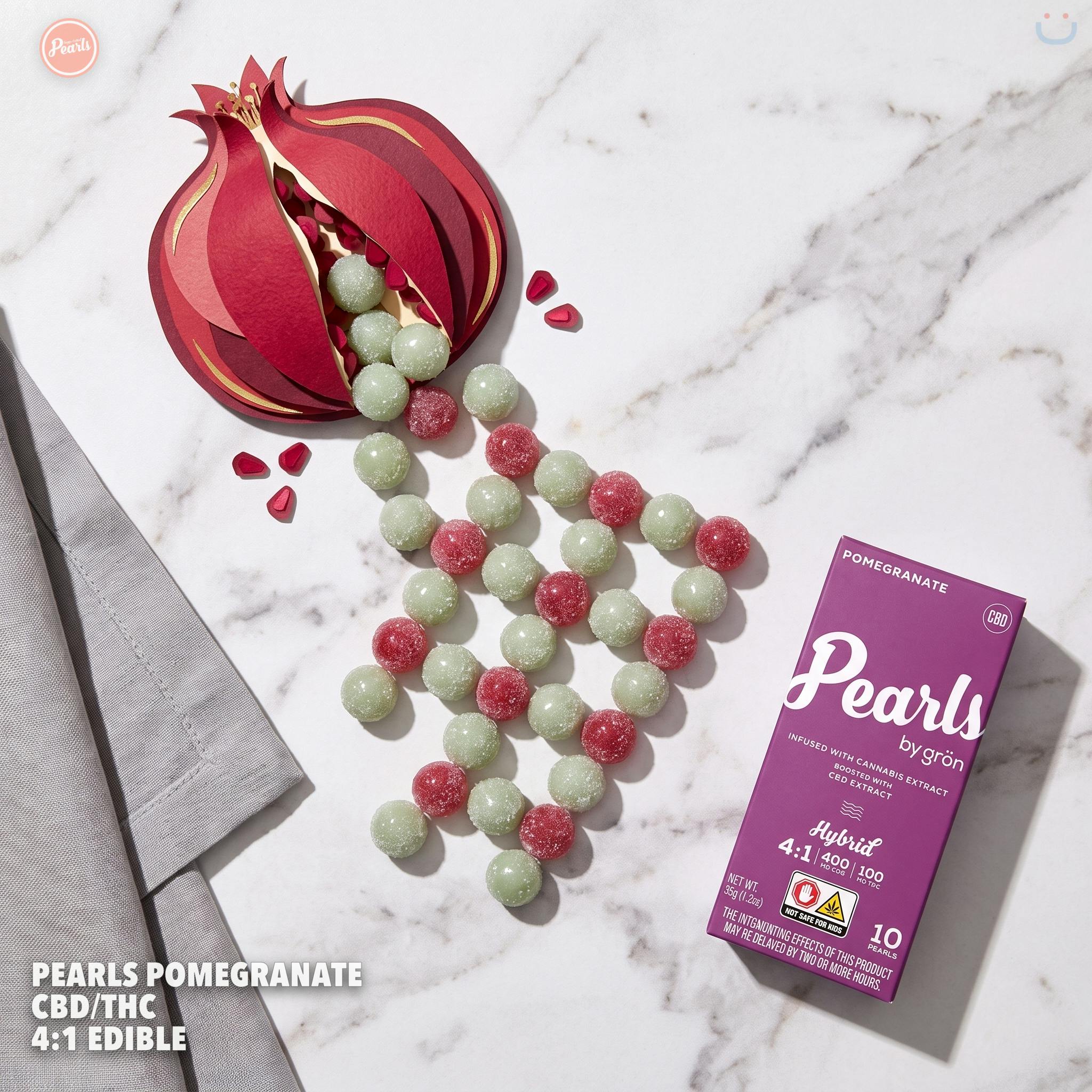 Pearls Pomegranate CBD/THC 4:1 Edible
