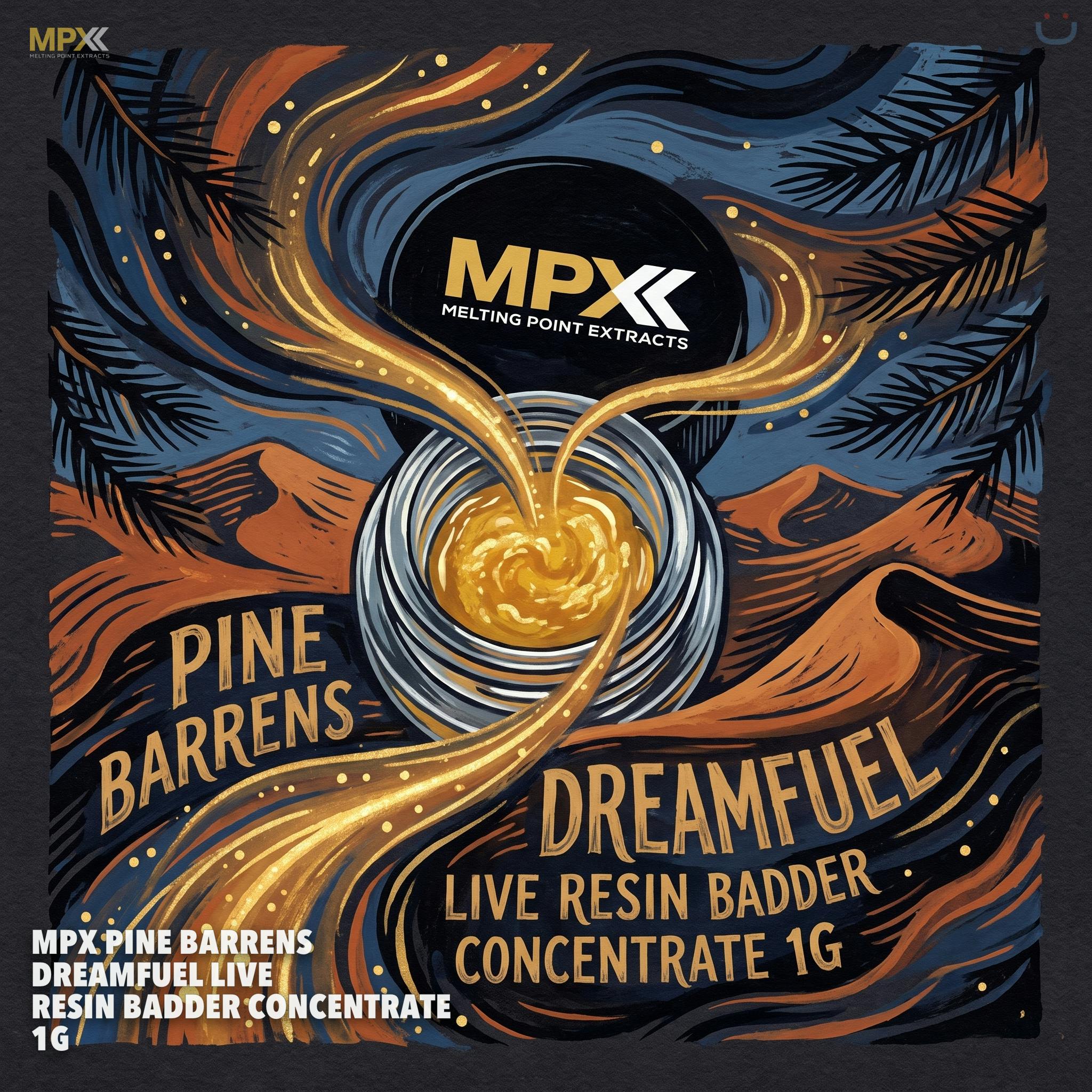 MPX Pine Barrens Dreamfuel Live Resin Badder Concentrate 1G