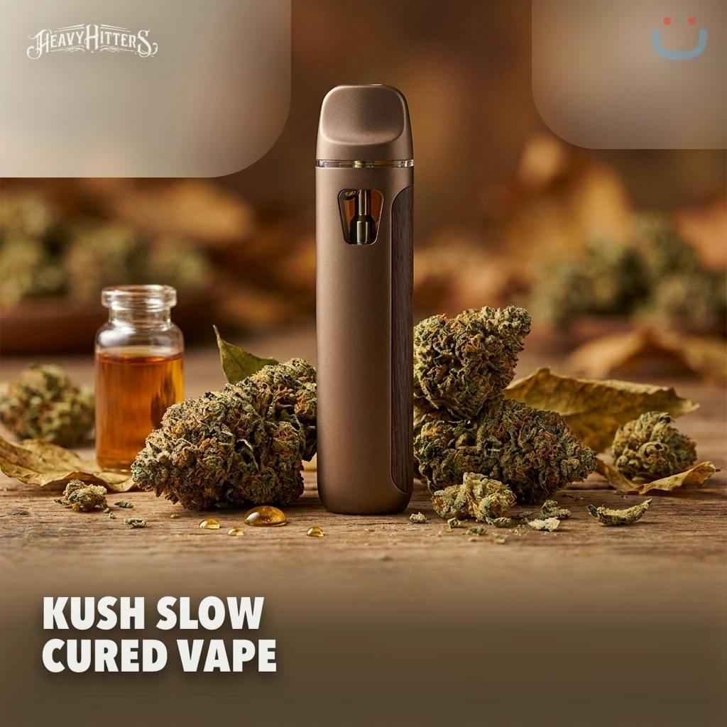 Heavy Hitters Kush Mints Slow Cured Resin All In One Vape 1G