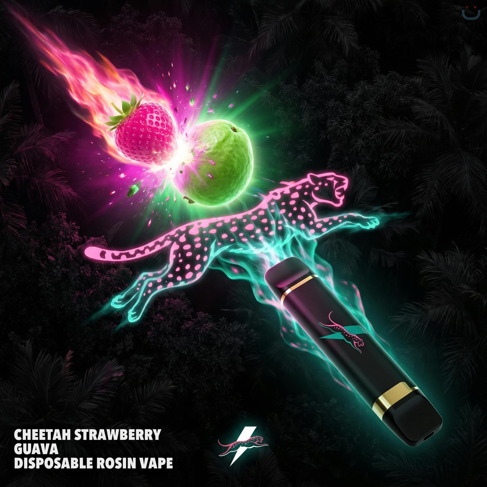 Cheetah Strawberry Guava Disposable Rosin Vape