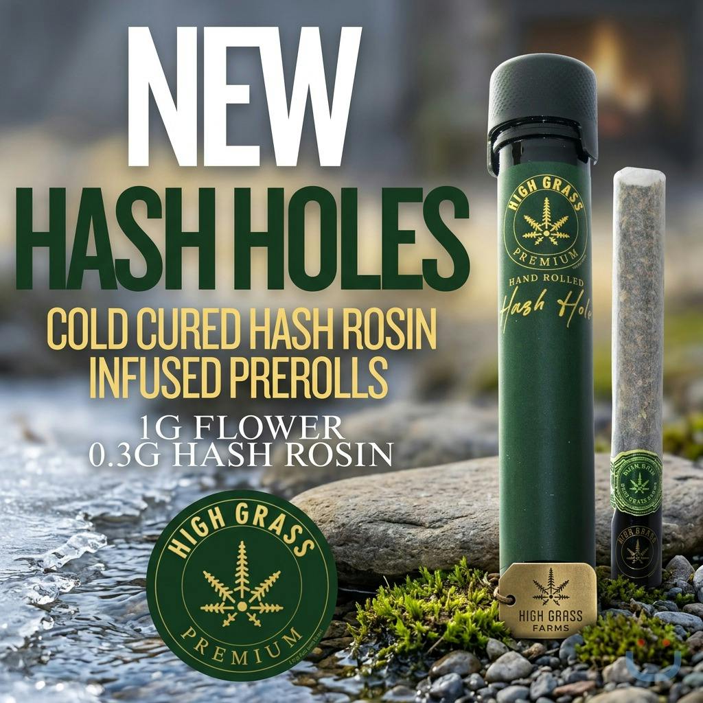High Grass Farms Apple Fritter Hash Hole Pre-roll 1.3G