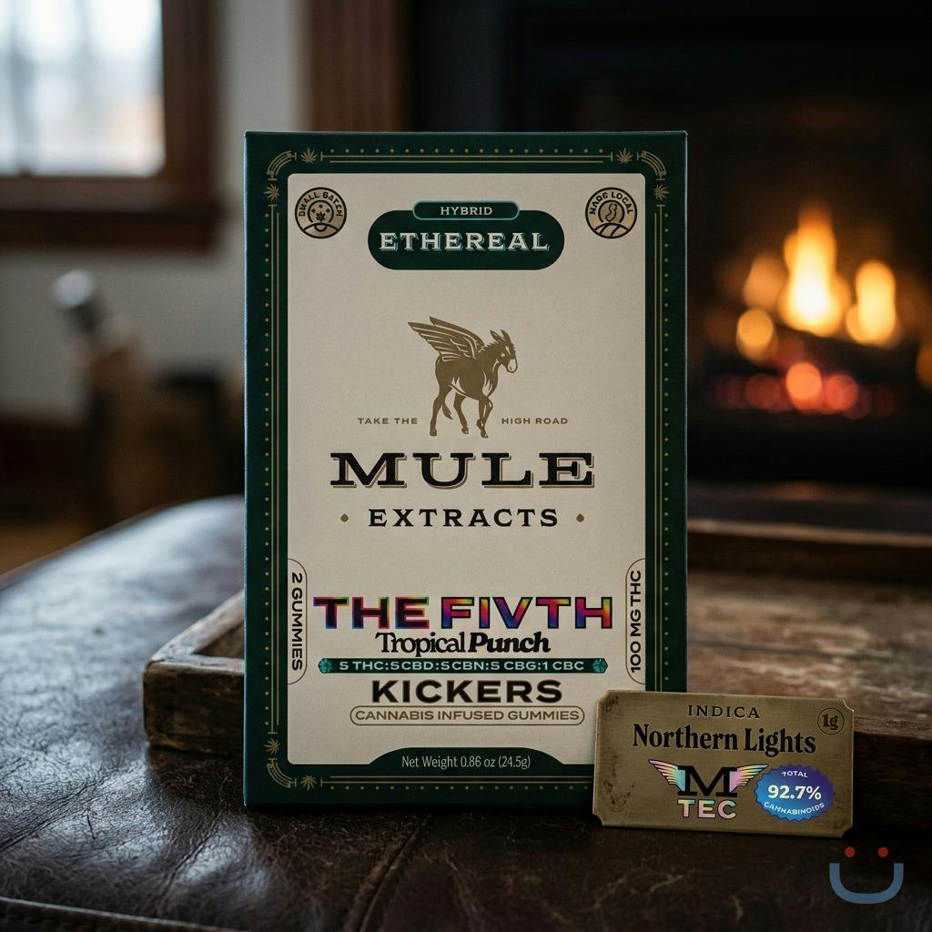 Mule Tropical Punch 5:5:5:5:1 THC:CBD:CBN:CBG:CBC Edible 2 Pack