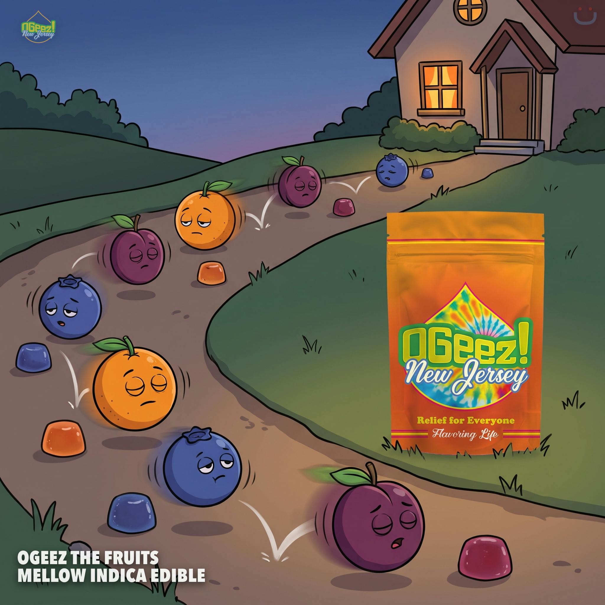 OGeez The Fruits Mellow Indica Edible
