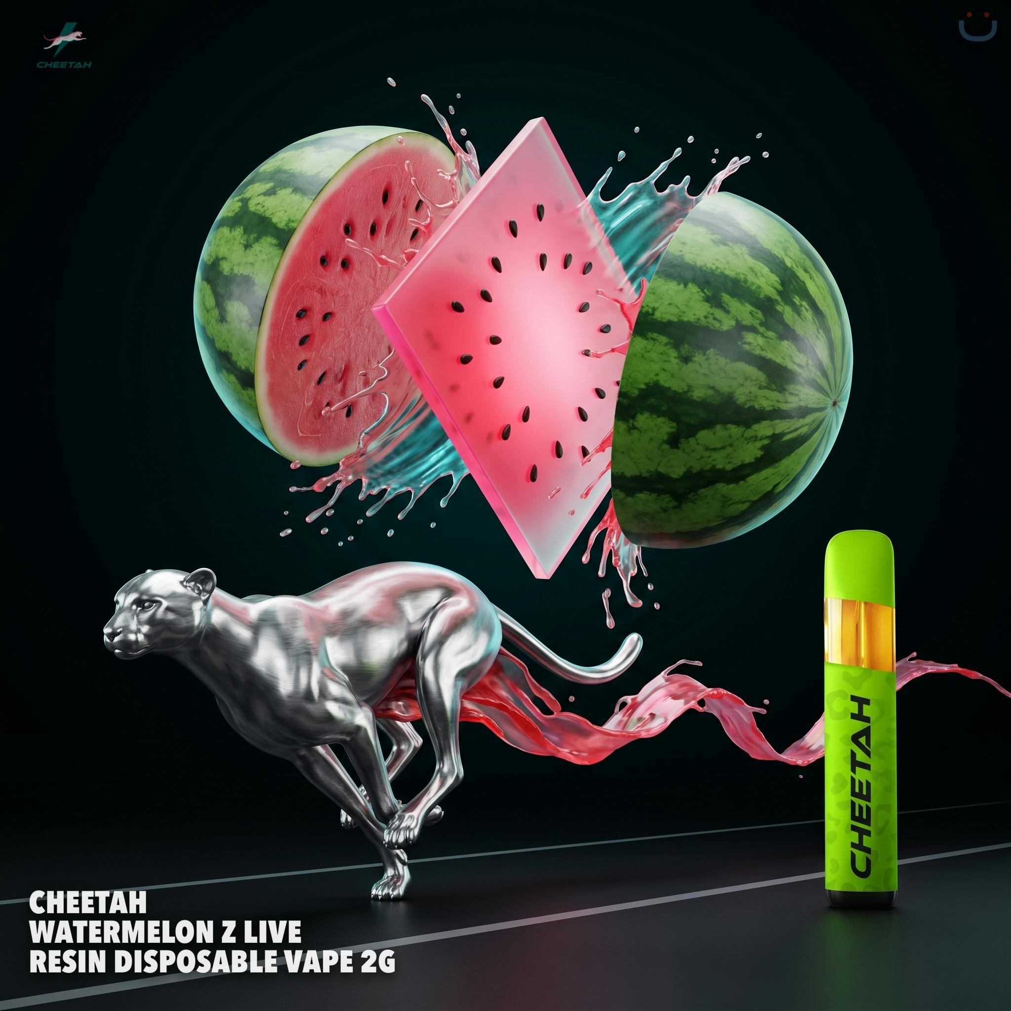 Cheetah Watermelon Z Live Resin Disposable Vape 2G
