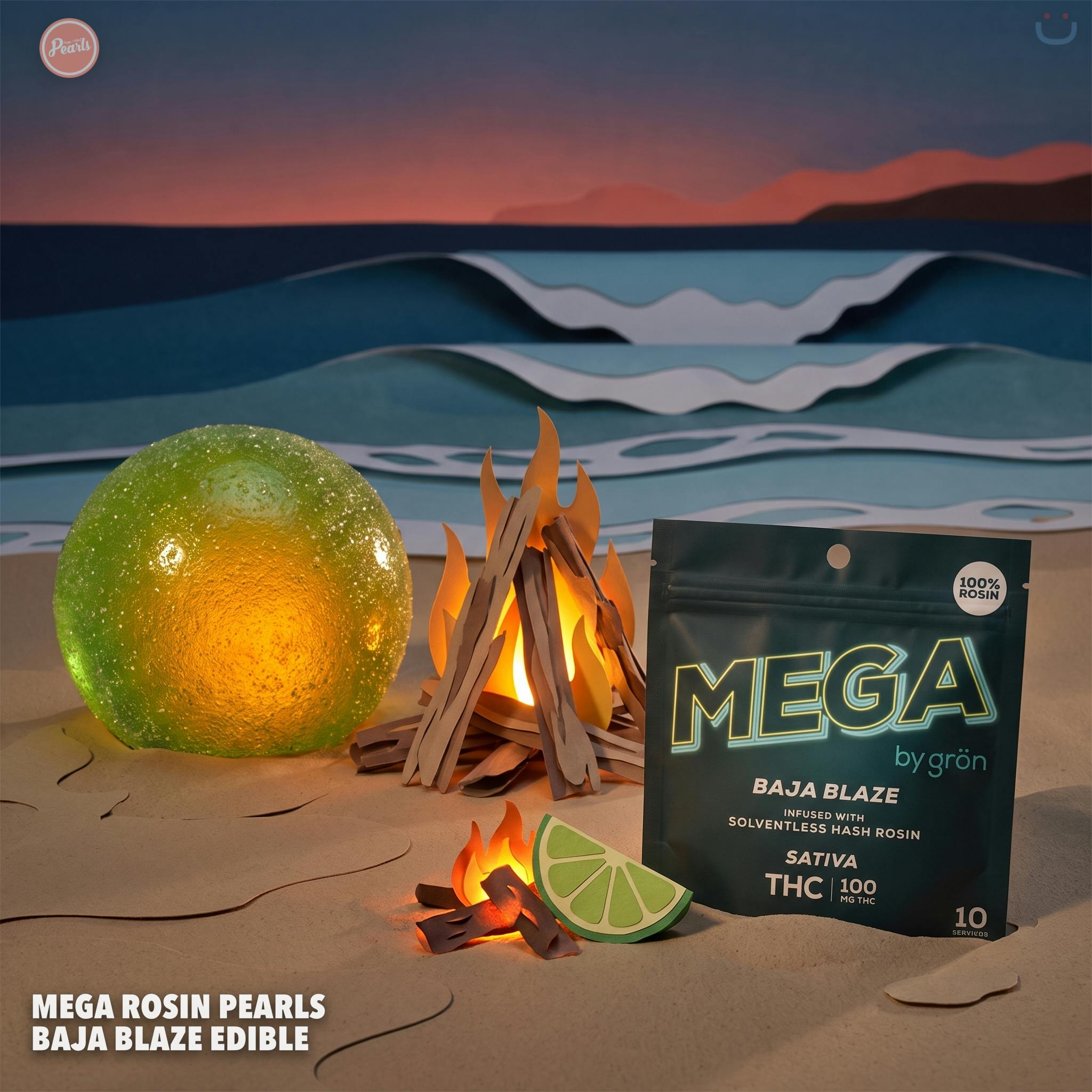 Mega Rosin Pearls Baja Blaze Edible