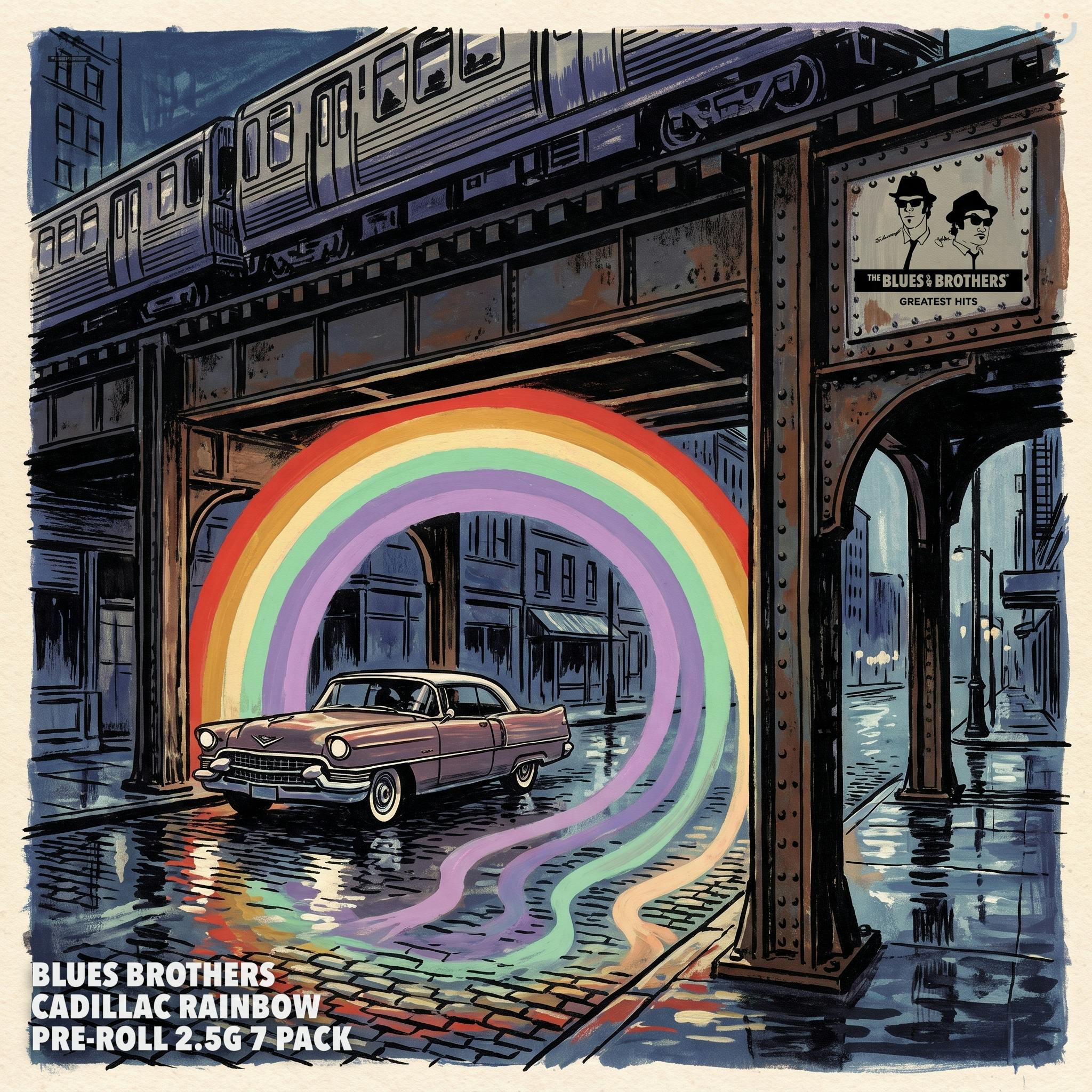 Blues Brothers Cadillac Rainbow Pre-roll 2.5G 7 Pack