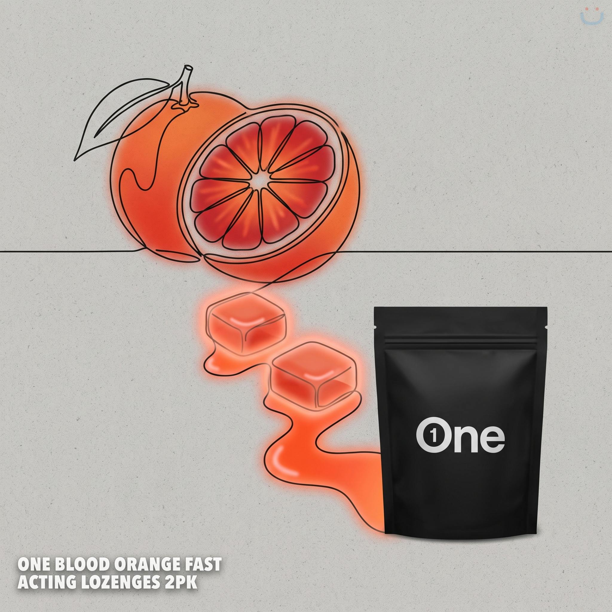 One Blood Orange Fast Acting Lozenges 2pk