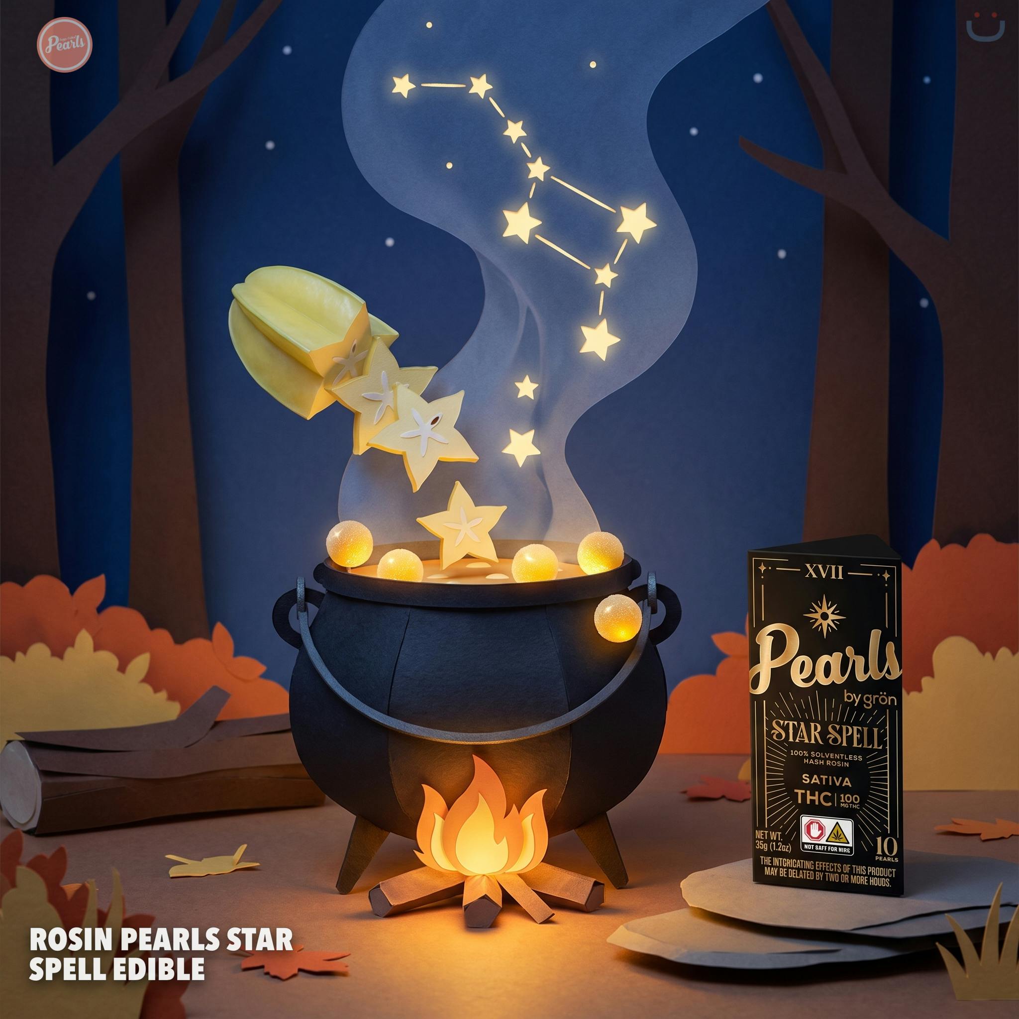 Rosin Pearls Star Spell Edible