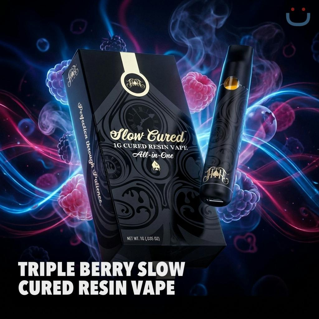Heavy Hitters Triple Berry Slow Cured Resin All In One Vape 1G