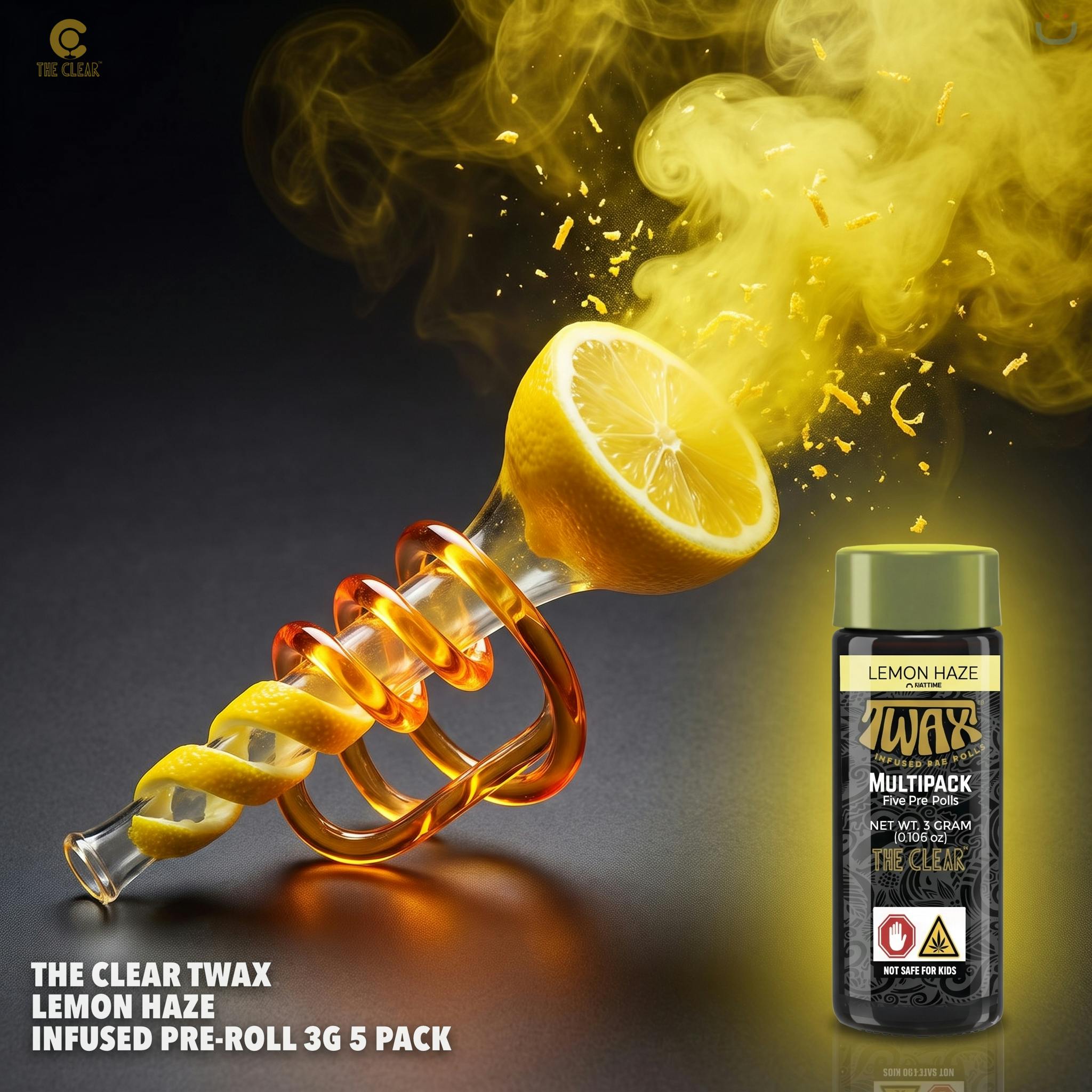 The Clear Twax Lemon Haze Infused Pre-roll 3G 5 Pack