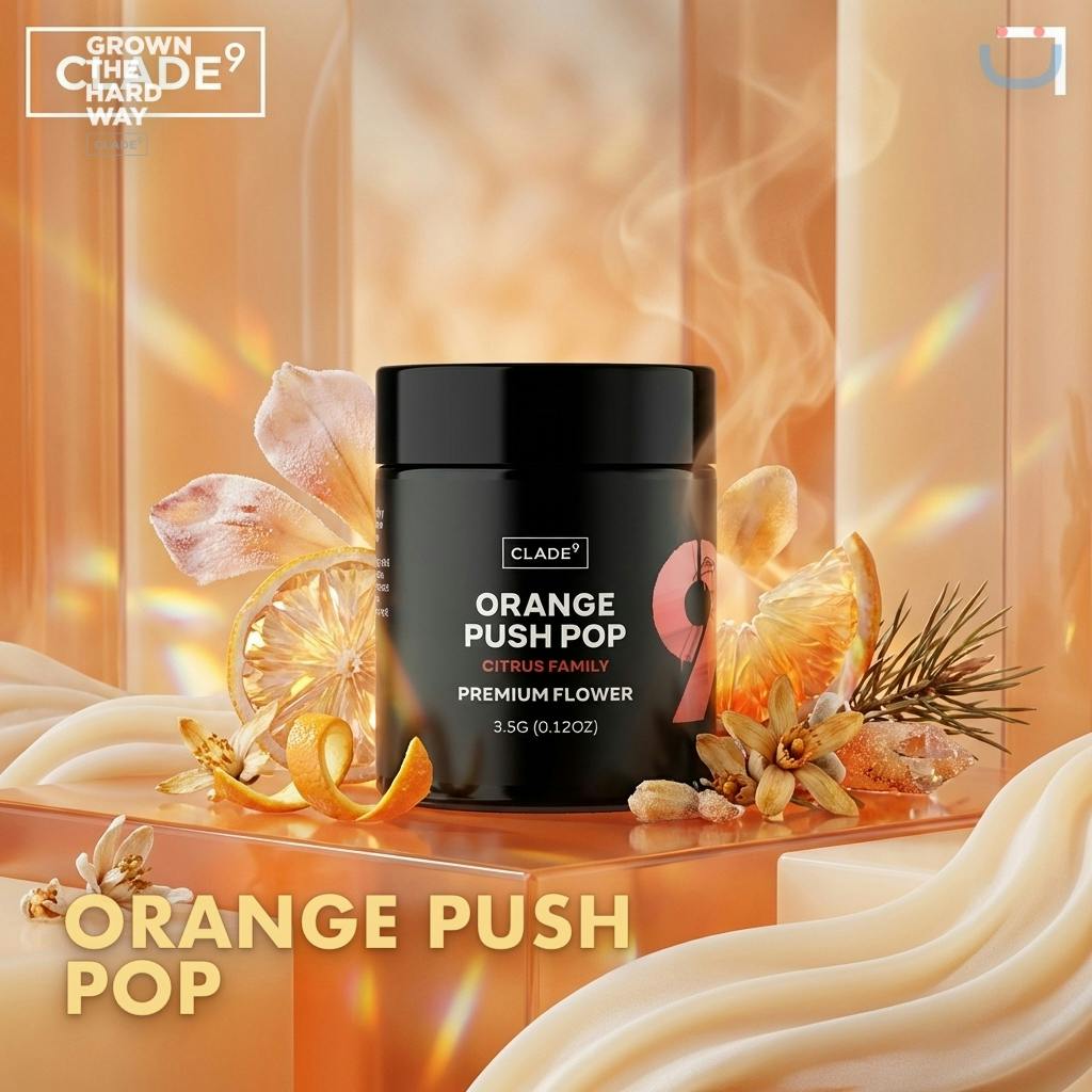 Clade9 Orange Push Pop Flower 3.5G