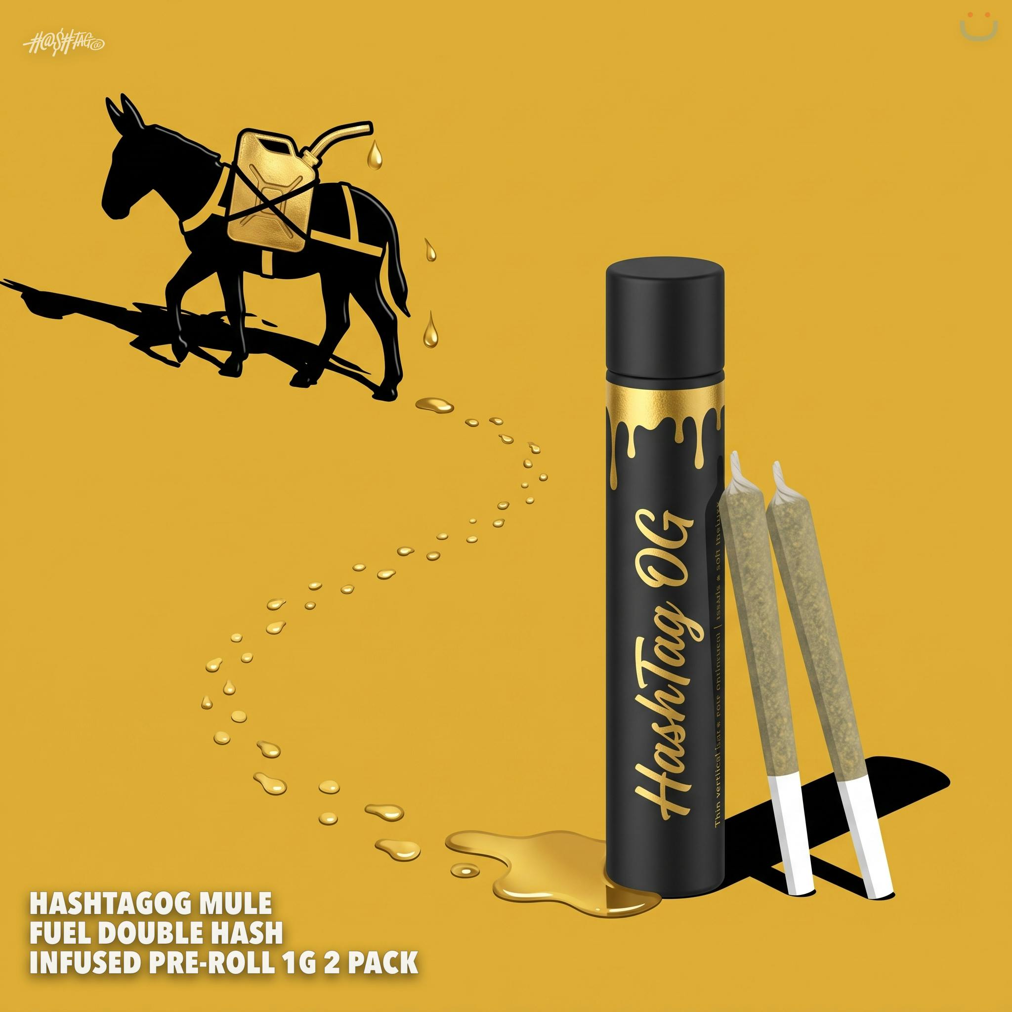 HashTagOG Mule Fuel Double Hash Infused Pre-roll 1G 2 Pack