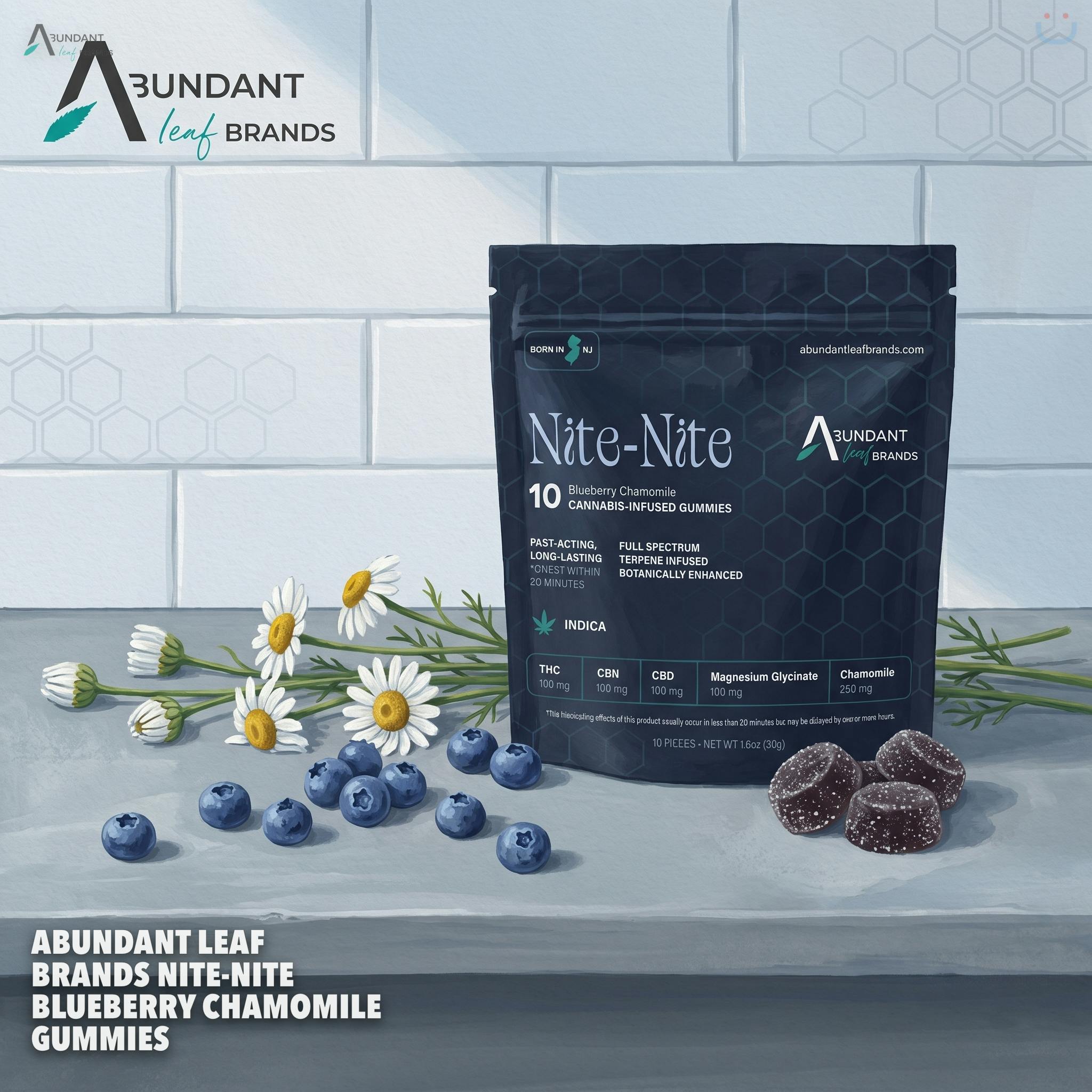 Abundant Leaf Brands Nite-Nite Blueberry Chamomile Gummies