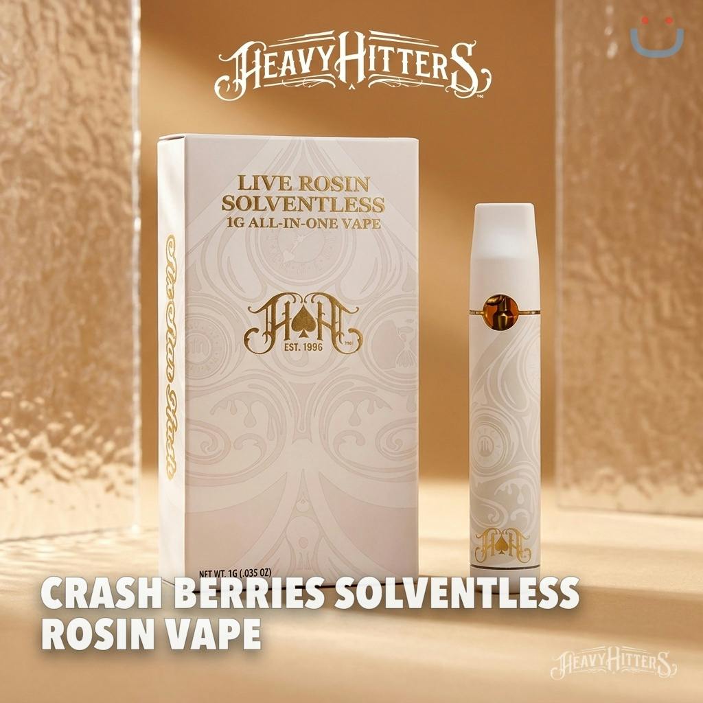 Heavy Hitters Crash Berries All In One Solventless Rosin Vape 1G