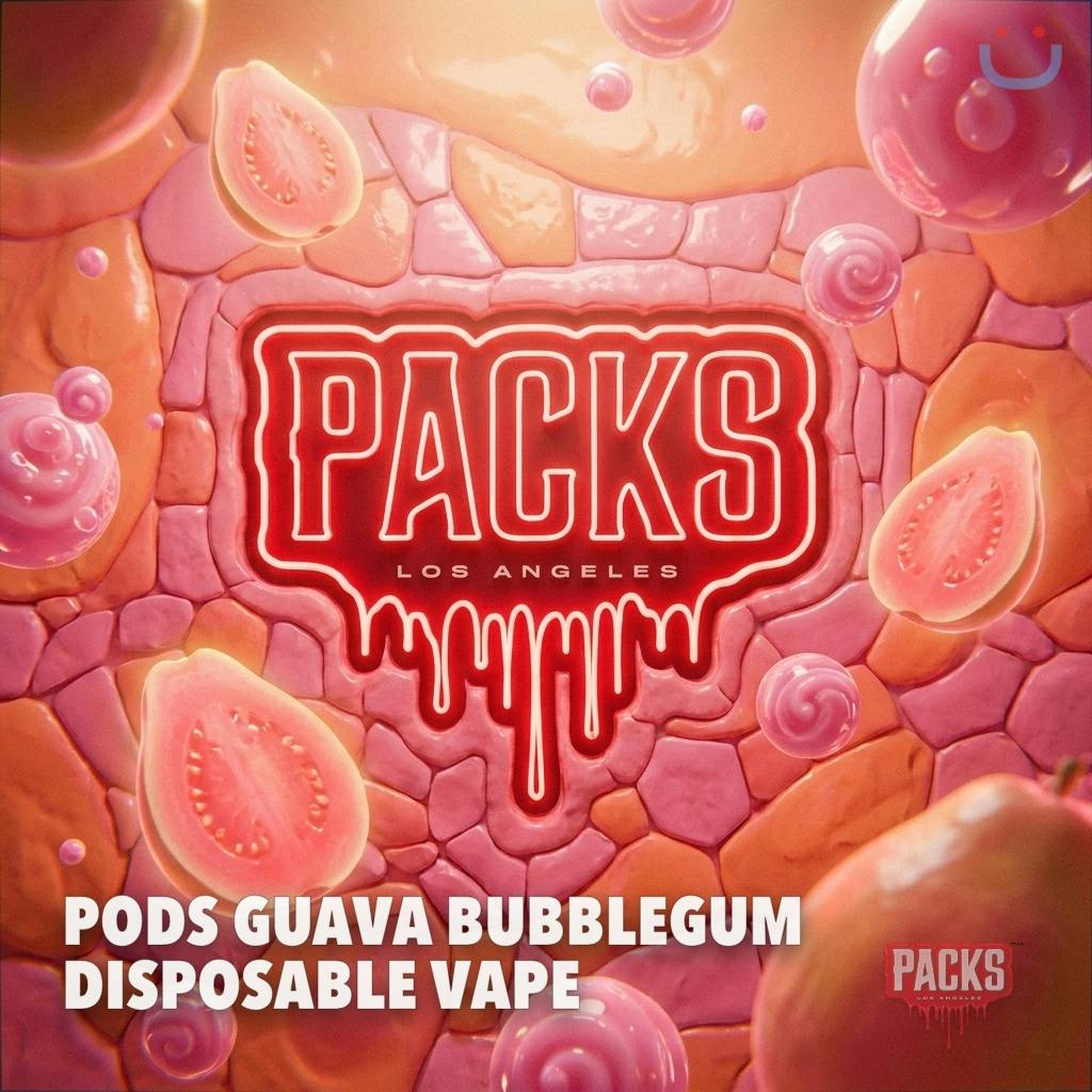 Pack Pods Guava Bubblegum Disposable Vape 2G