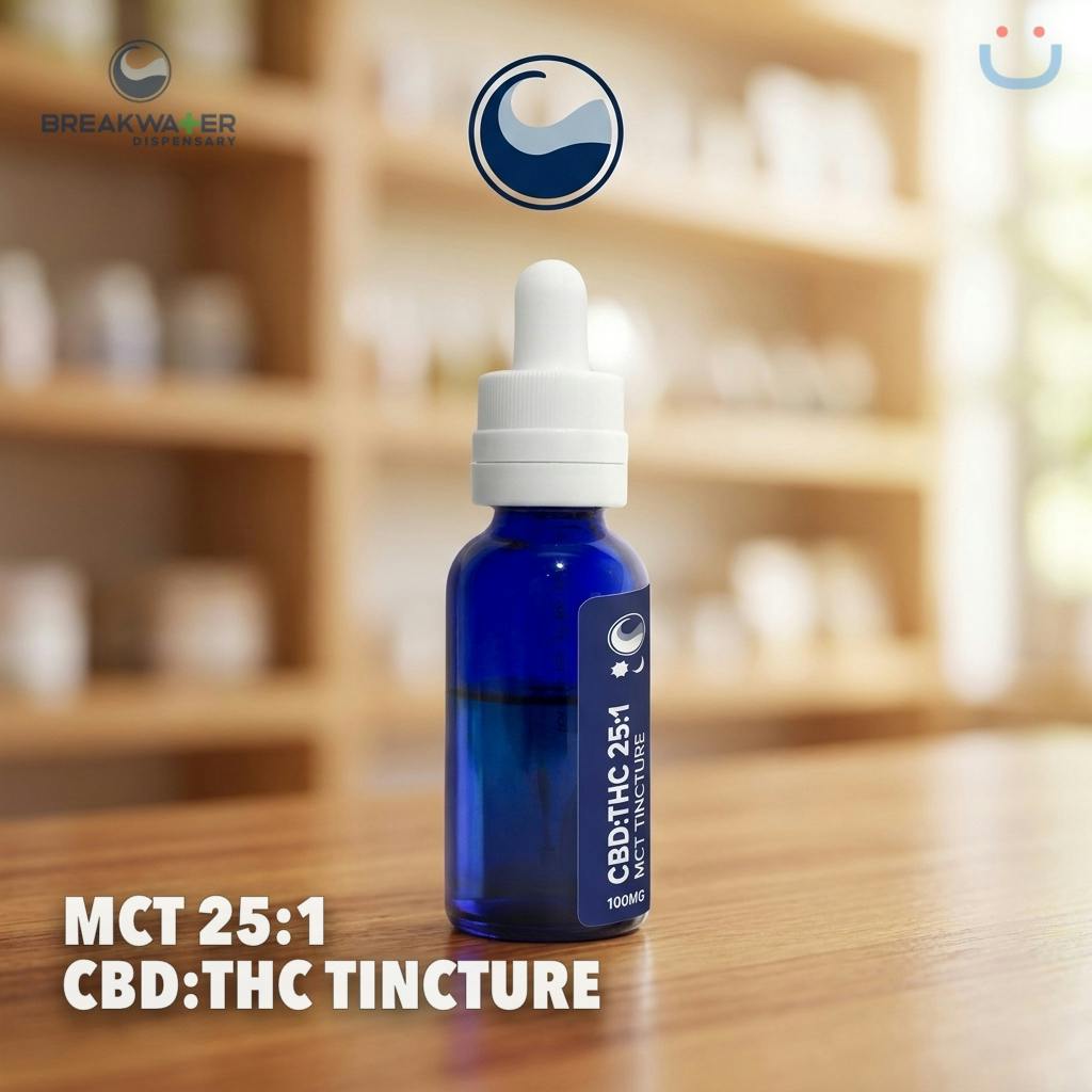 Breakwater MCT 25:1 CBD:THC Tincture 100mg