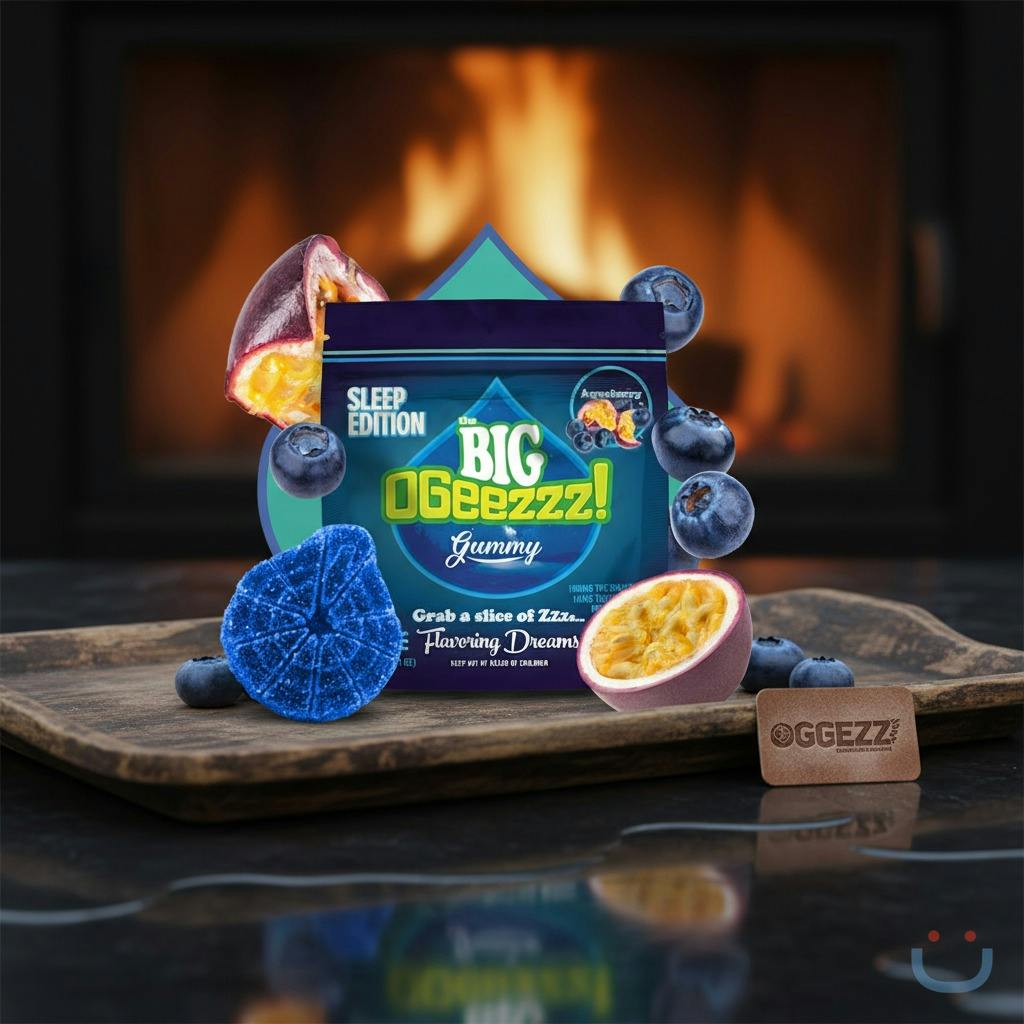 OGeez Big Sleep Edition Aquaberry 2:1 CBN/THC Edible - 100 Mg