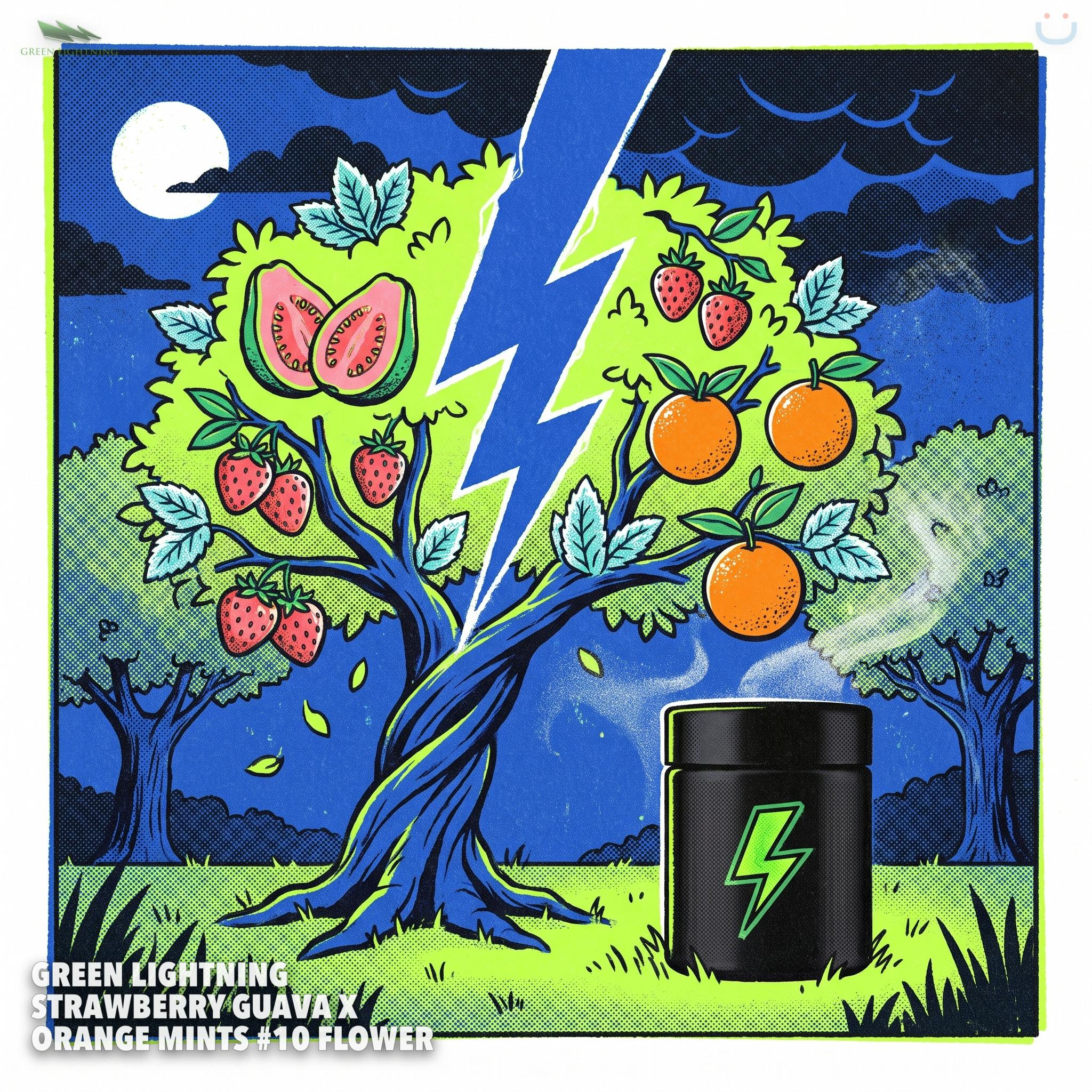Green Lightning Strawberry Guava X Orange Mints #10 Flower