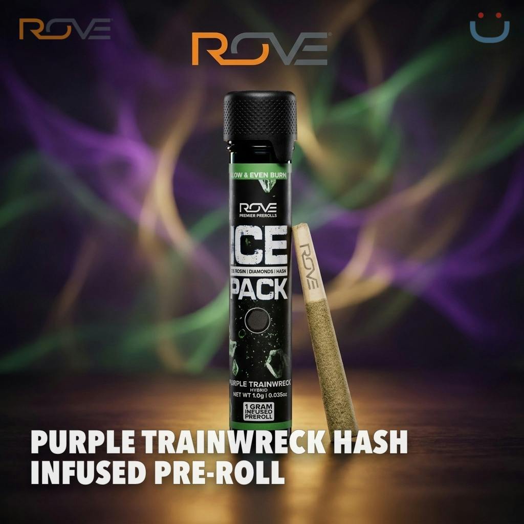 Rove Purple Trainwreck Hash Infused Pre-roll 5 Pack 3G