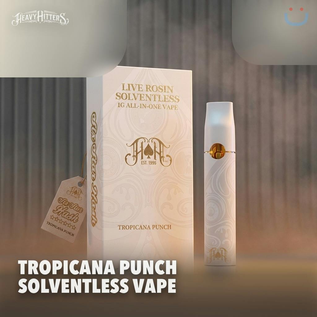 Heavy Hitters Tropicana Punch Solventless Rosin All In One Vape 1G