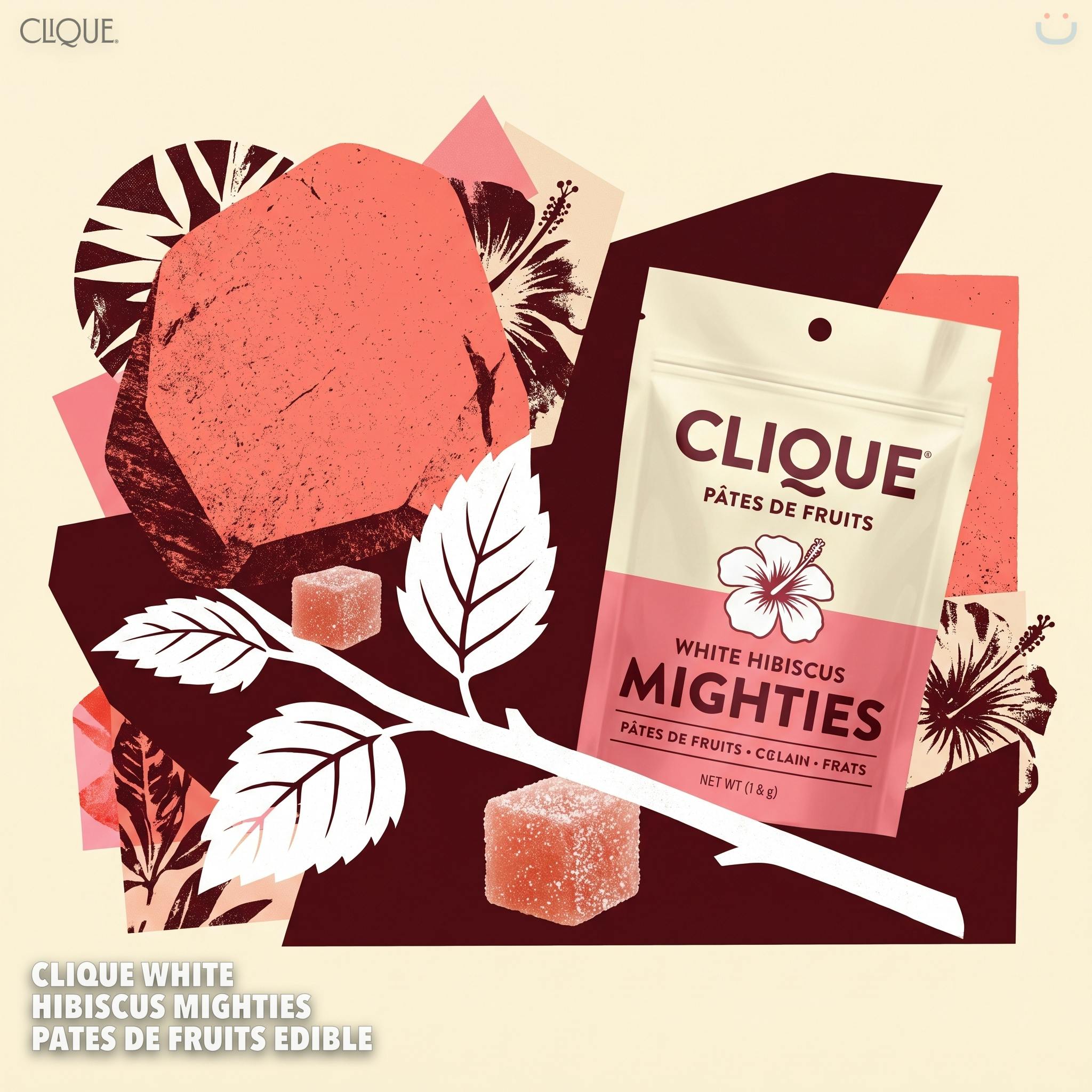 Clique White Hibiscus Mighties Pates De Fruits Edible