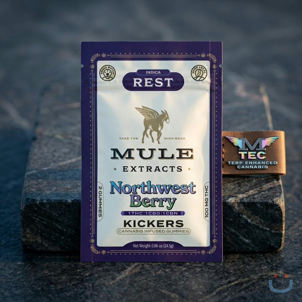 Mule Northwest Berry 1:1:1 THC:CBD:CBN Edible 2 Pack