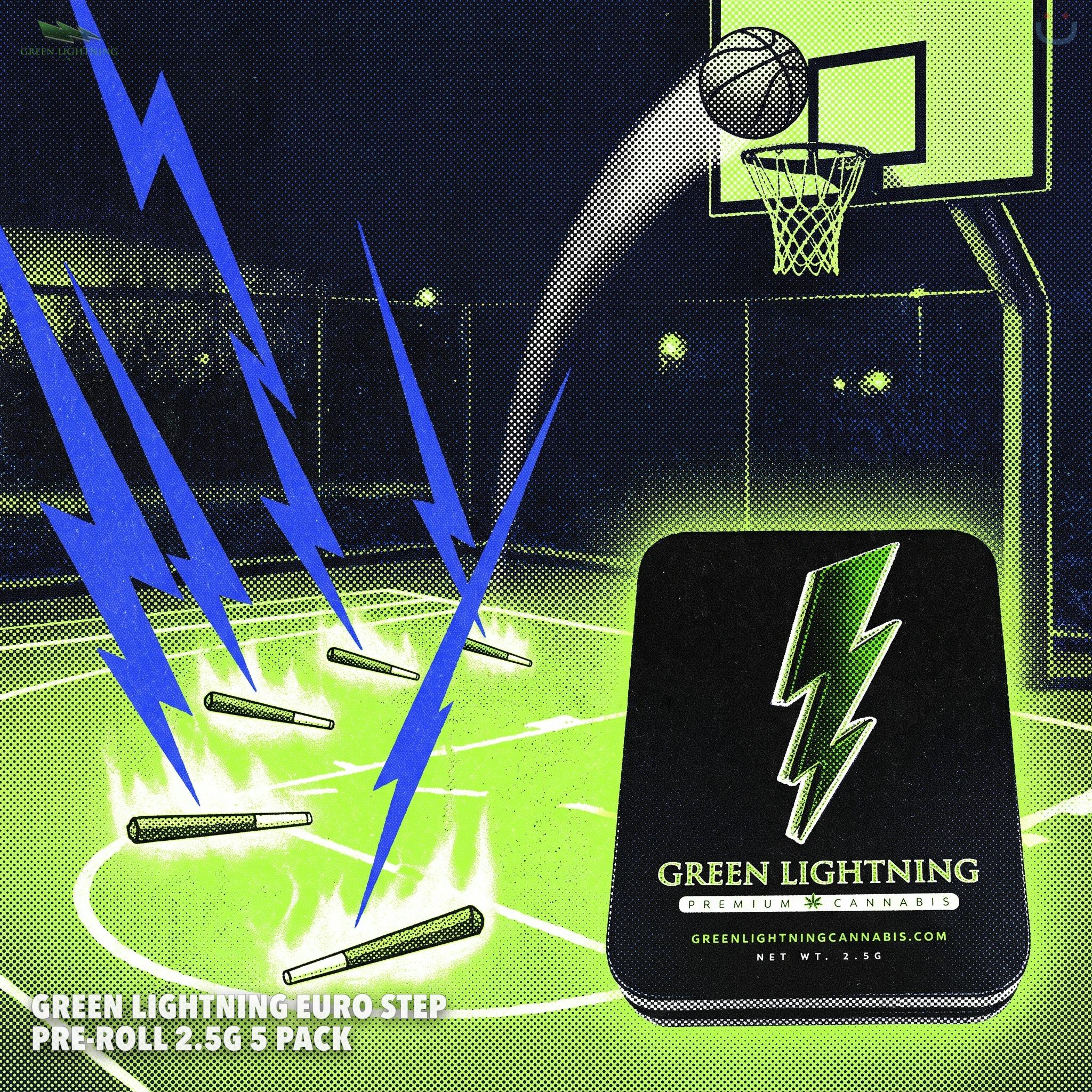 Green Lightning Euro Step Pre-roll 2.5G 5 Pack